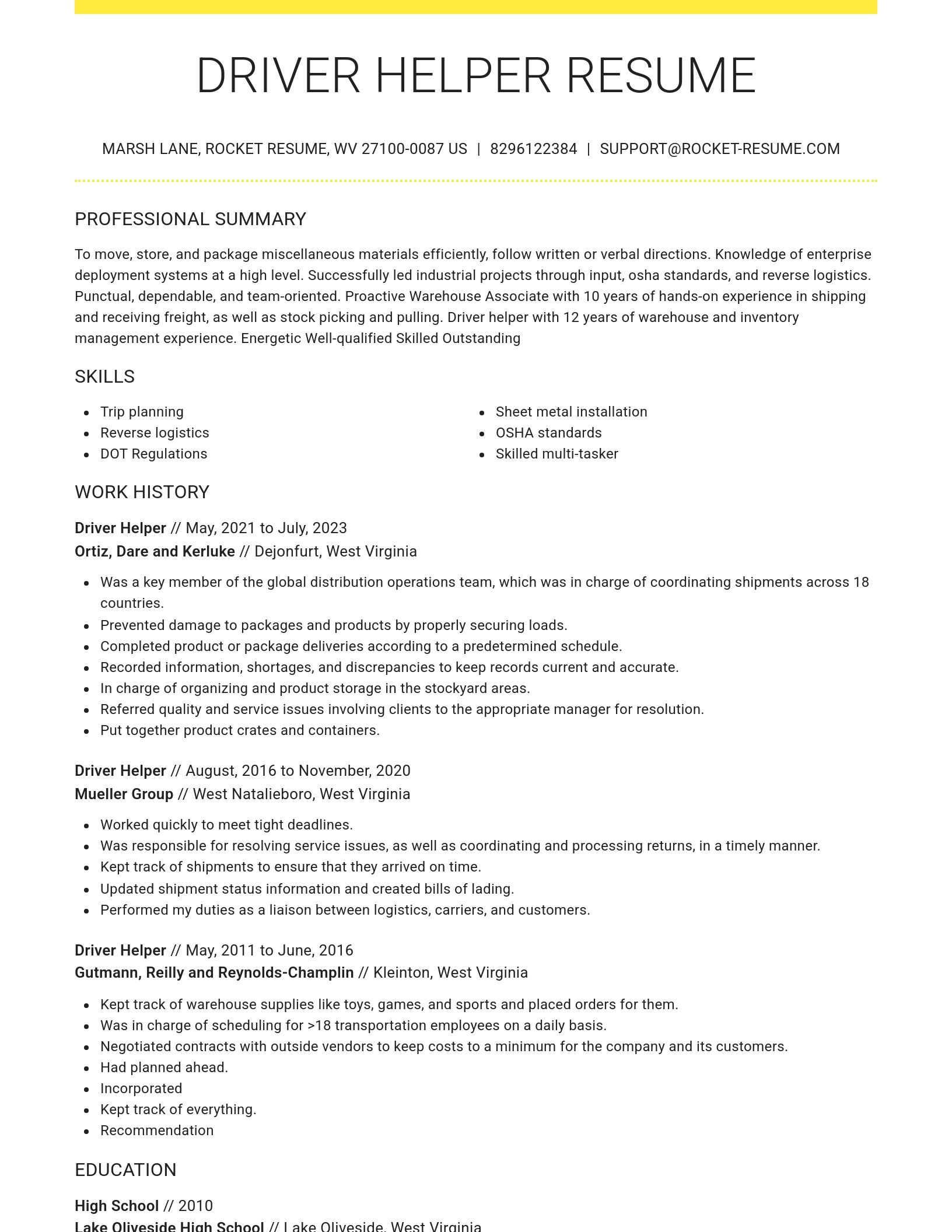 Grand resume template