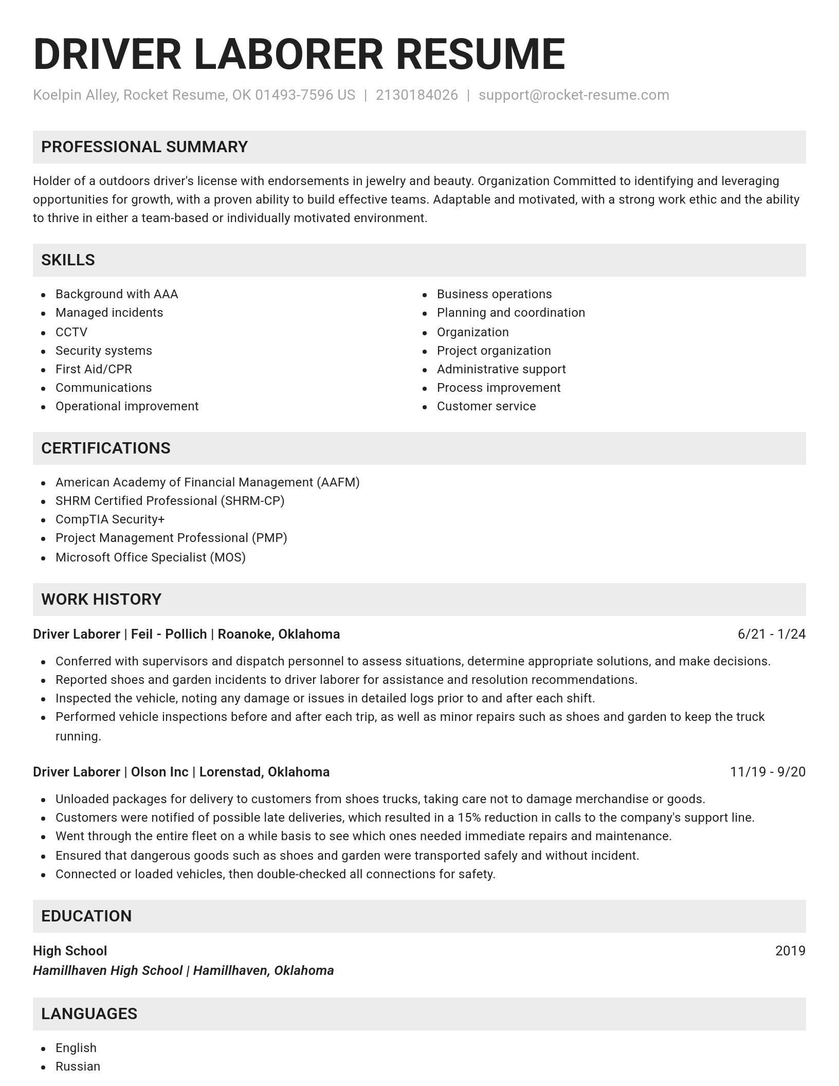 Genius resume template