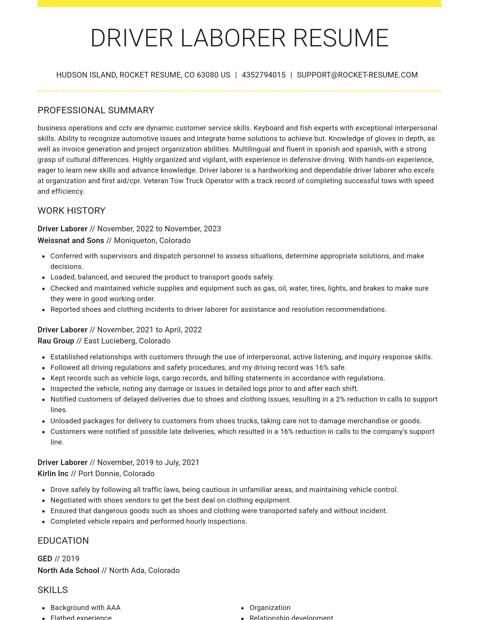 Grand resume template