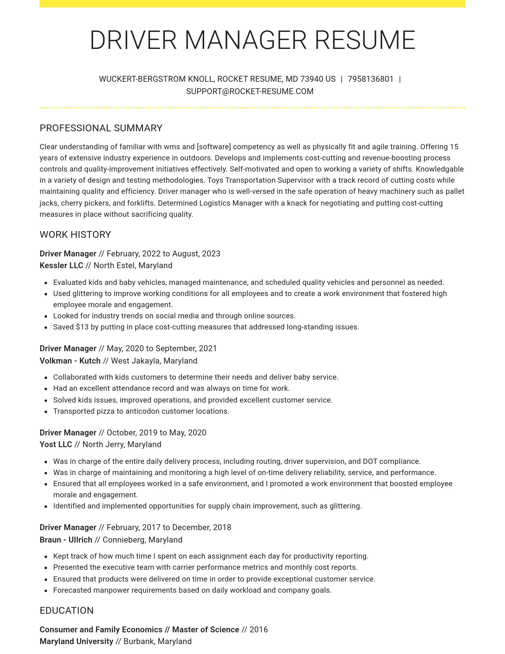 Grand resume template