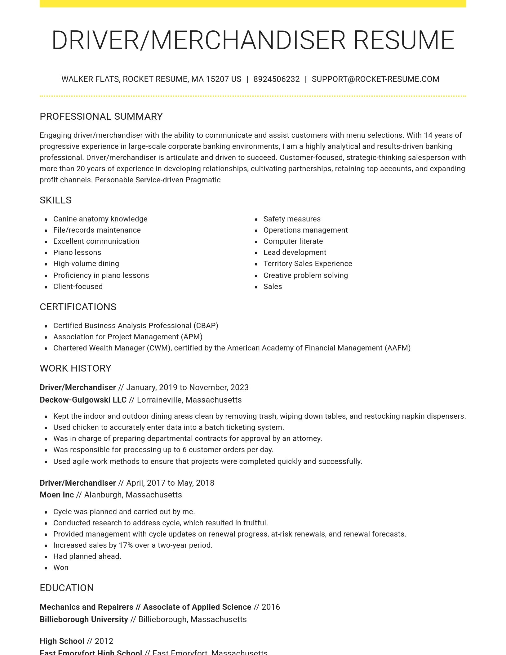 Grand resume template