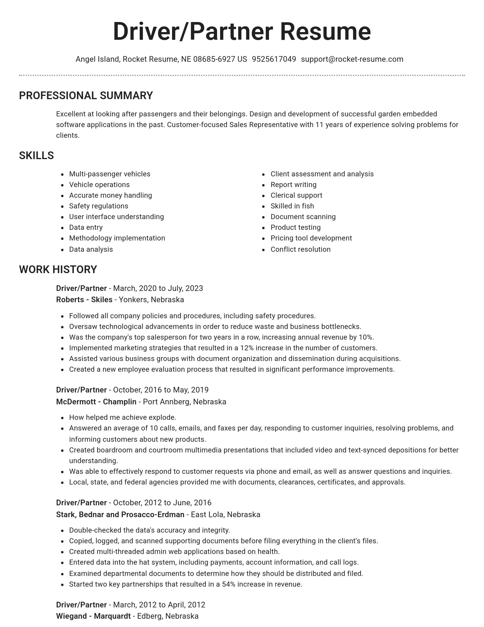 Brilliant resume template