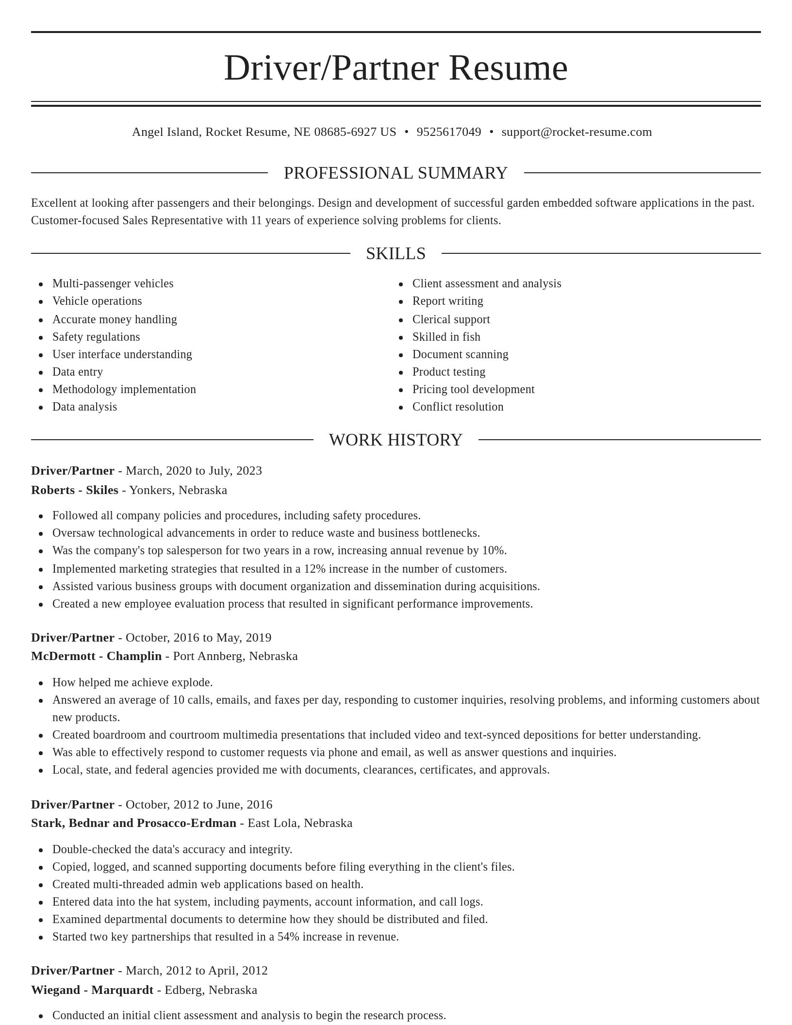 Elegant resume template