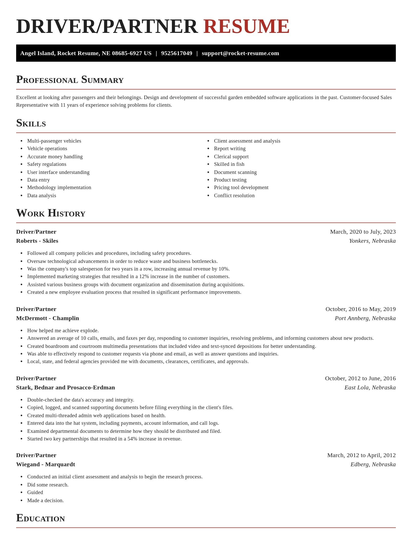 Exquisite resume template