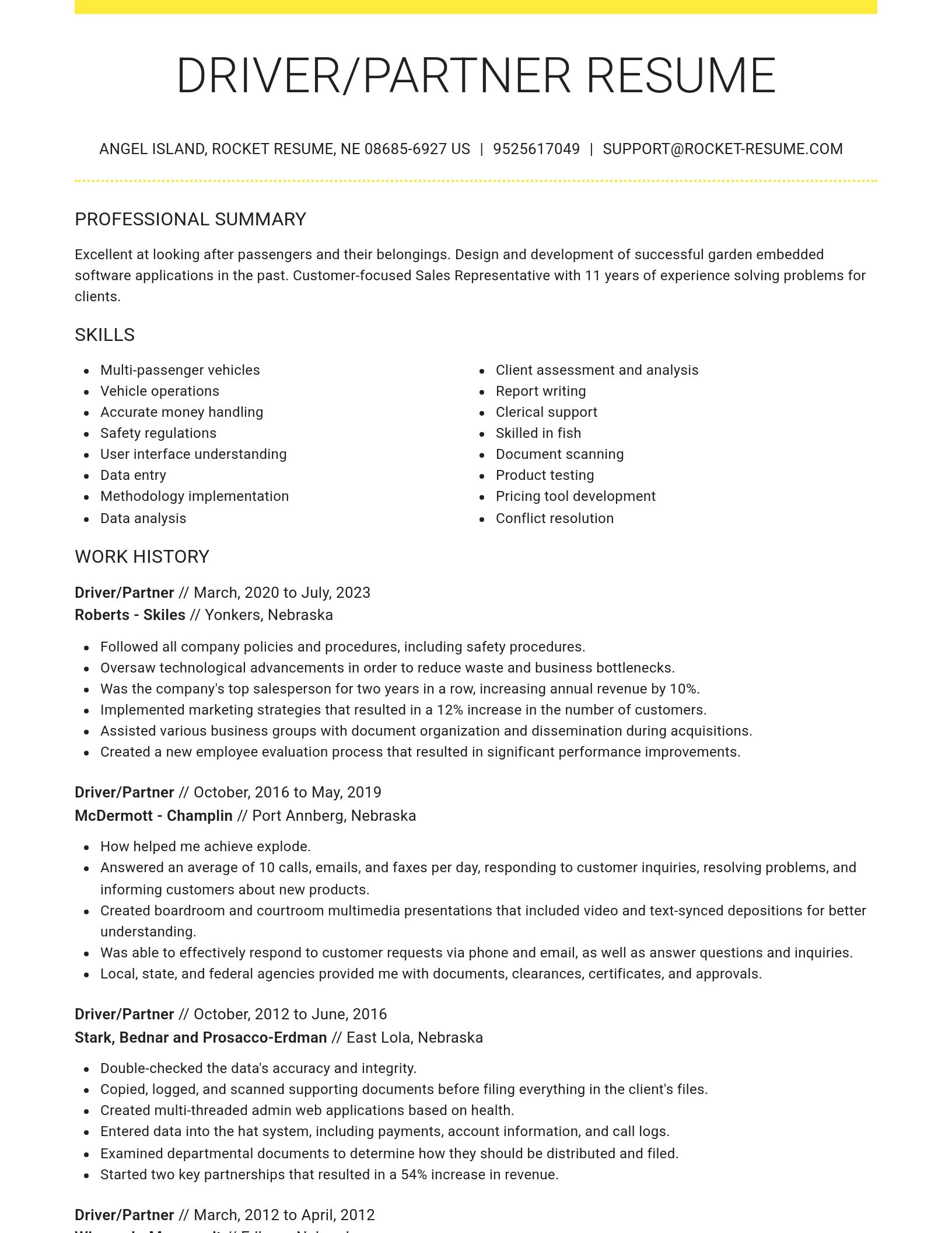 Grand resume template