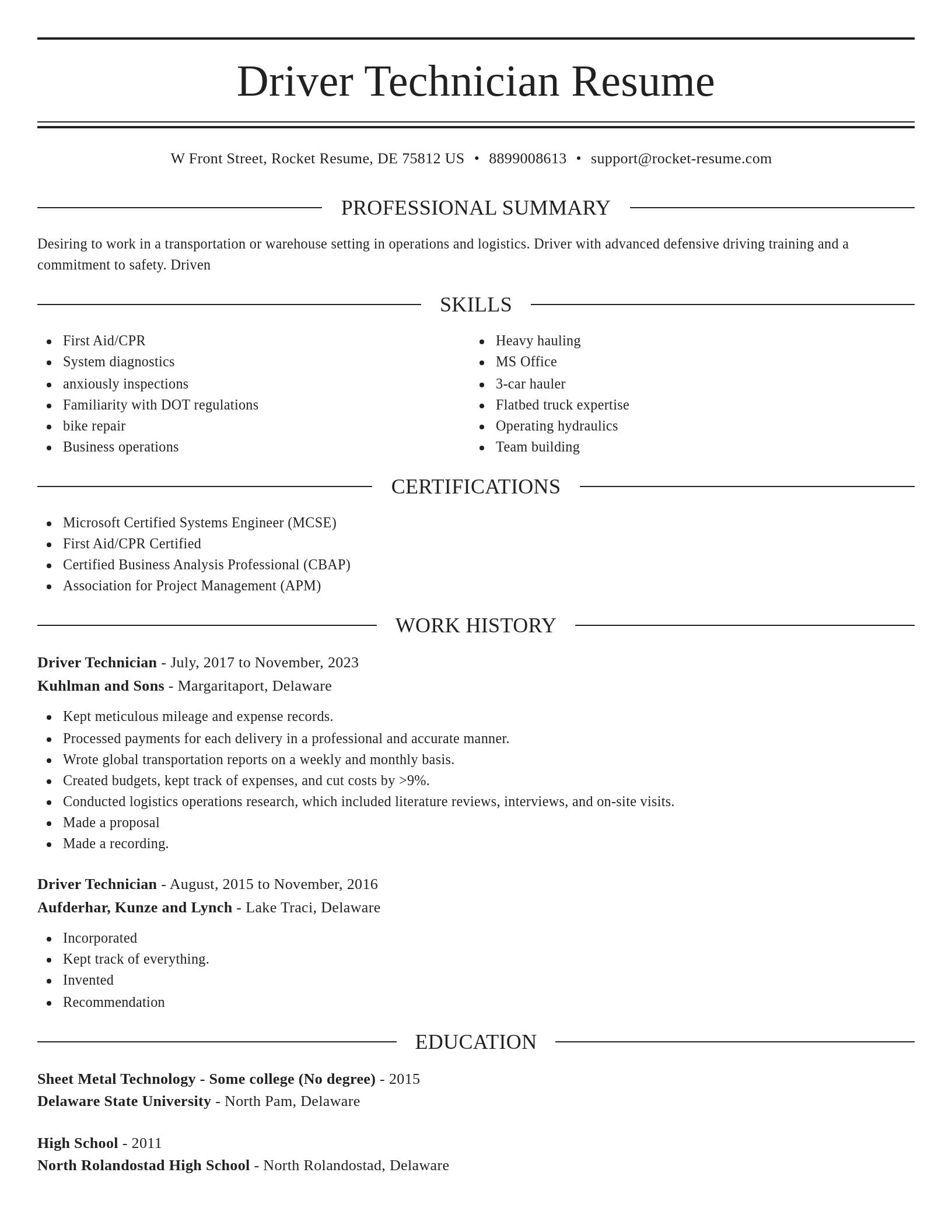 Elegant resume template