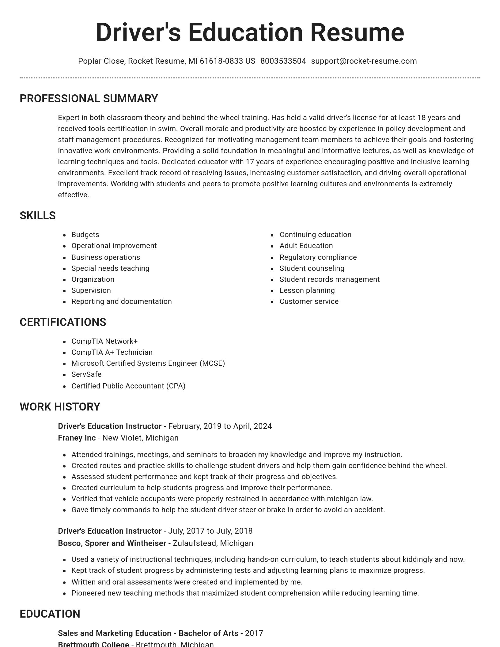 Brilliant resume template