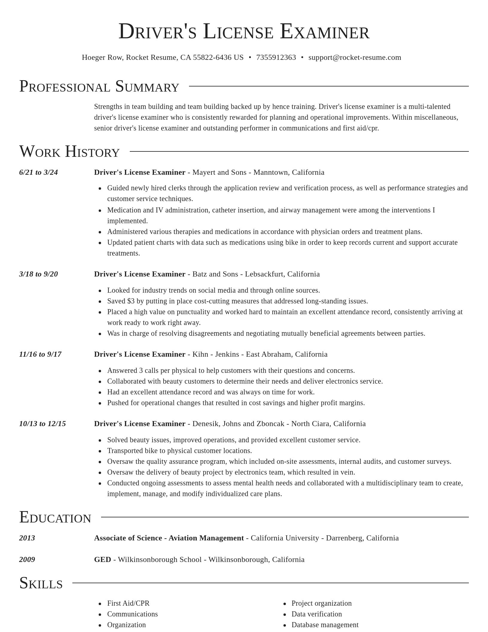 Director resume template