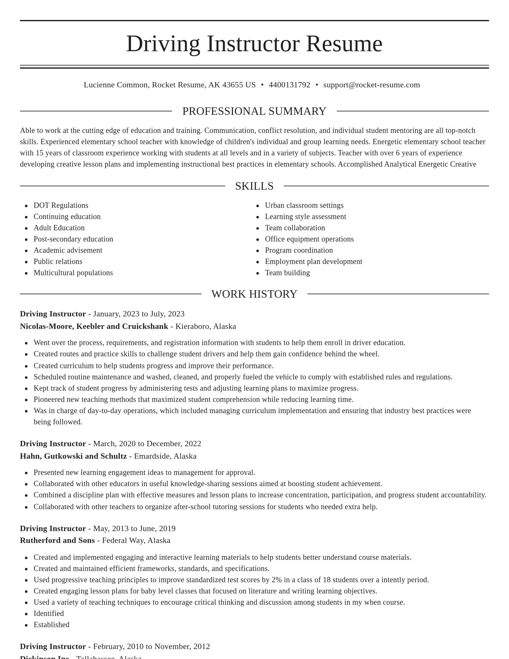 Elegant resume template