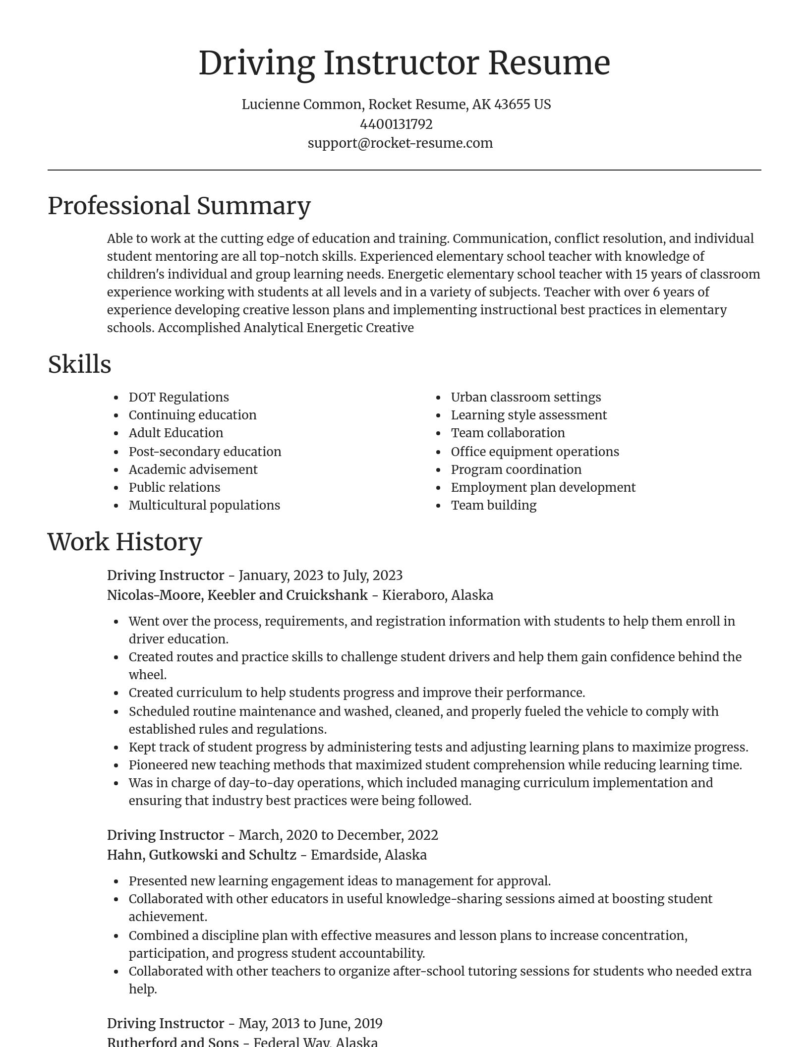 Focal Point resume template