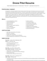 Drone Pilot resume template