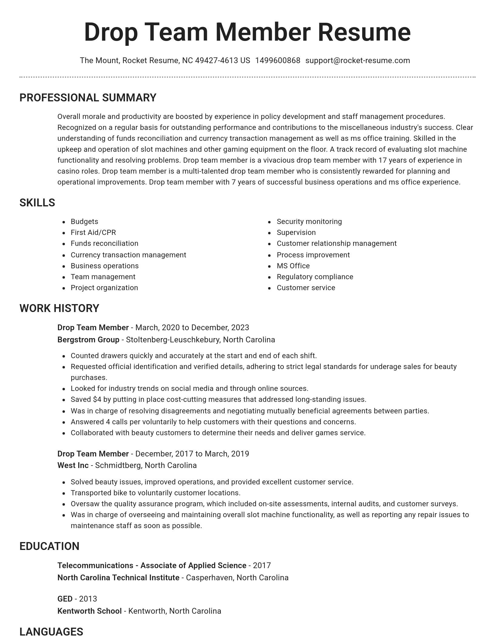 Brilliant resume template