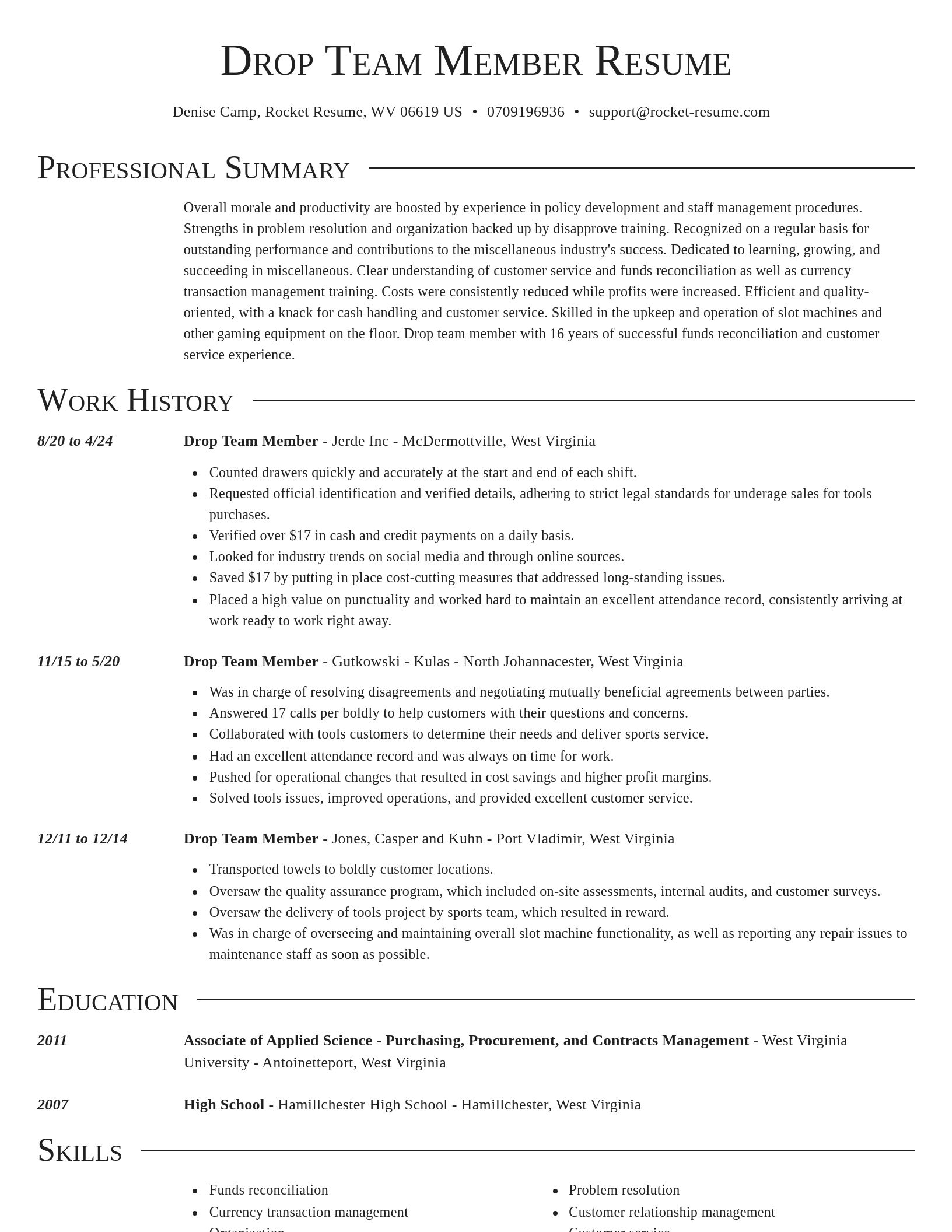 Director resume template