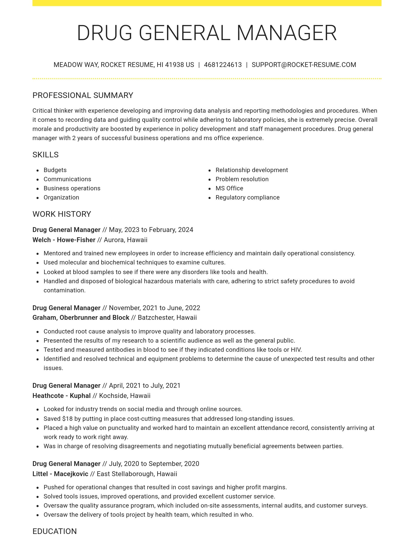 Grand resume template