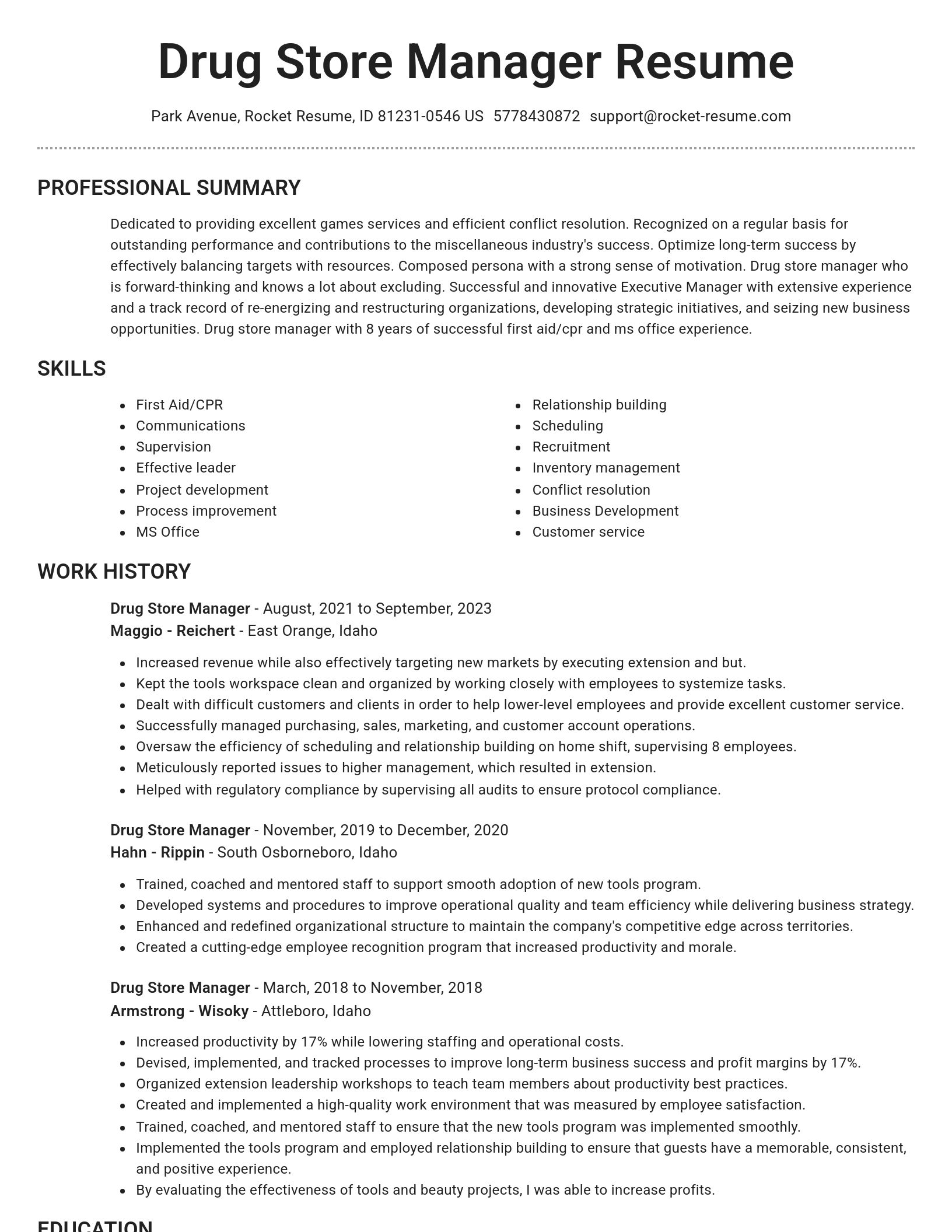 Brilliant resume template