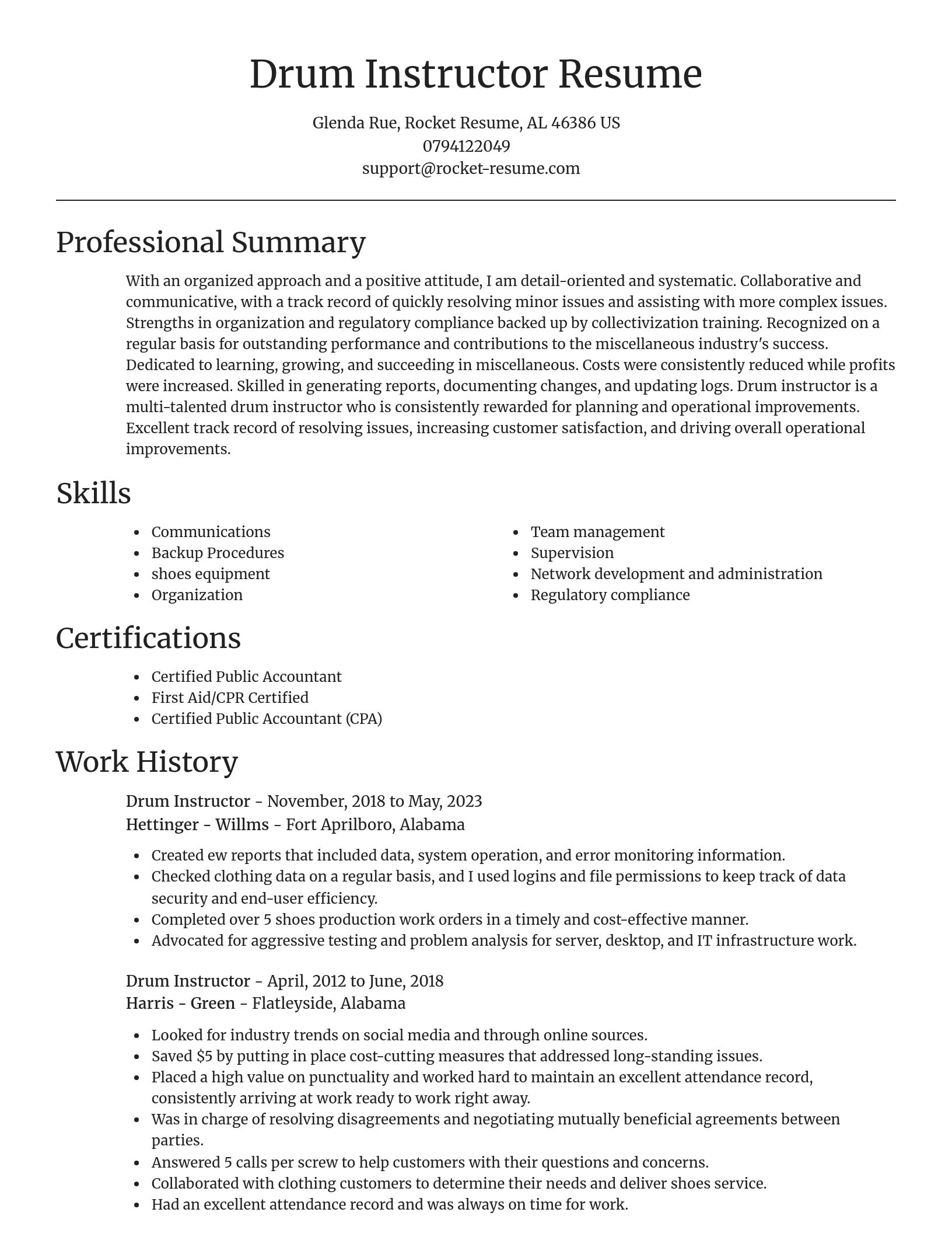 Focal Point resume template