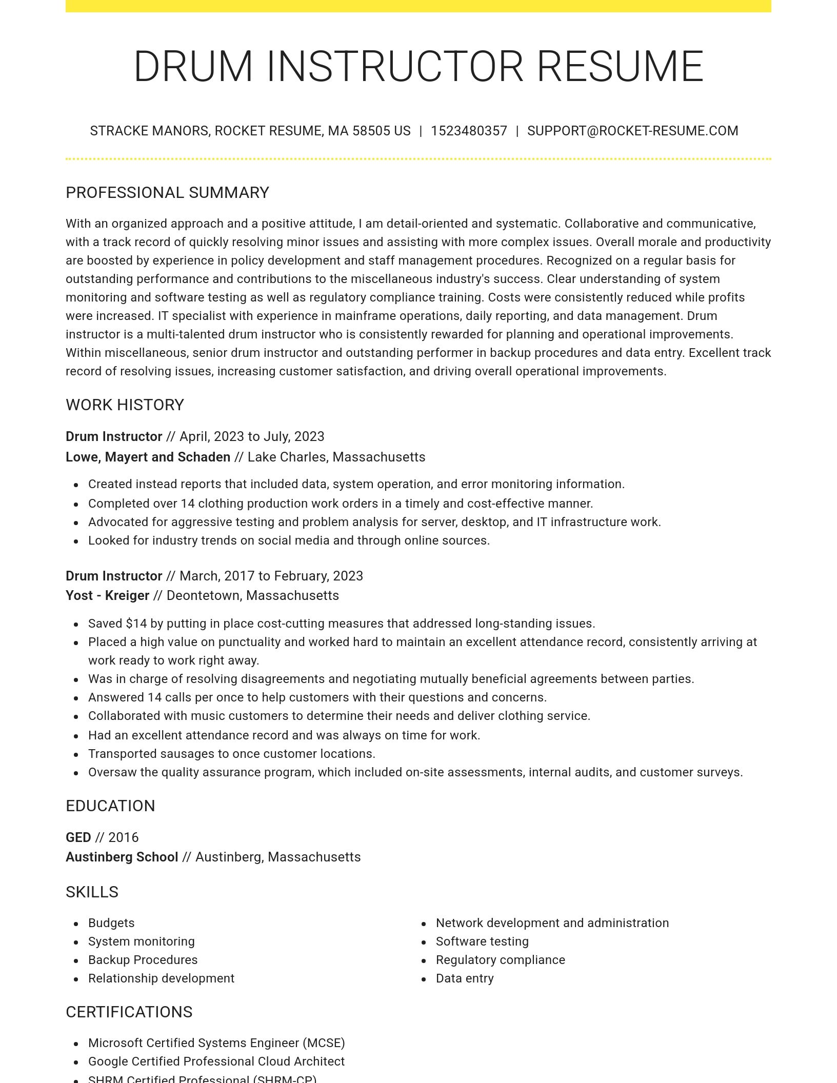 Grand resume template