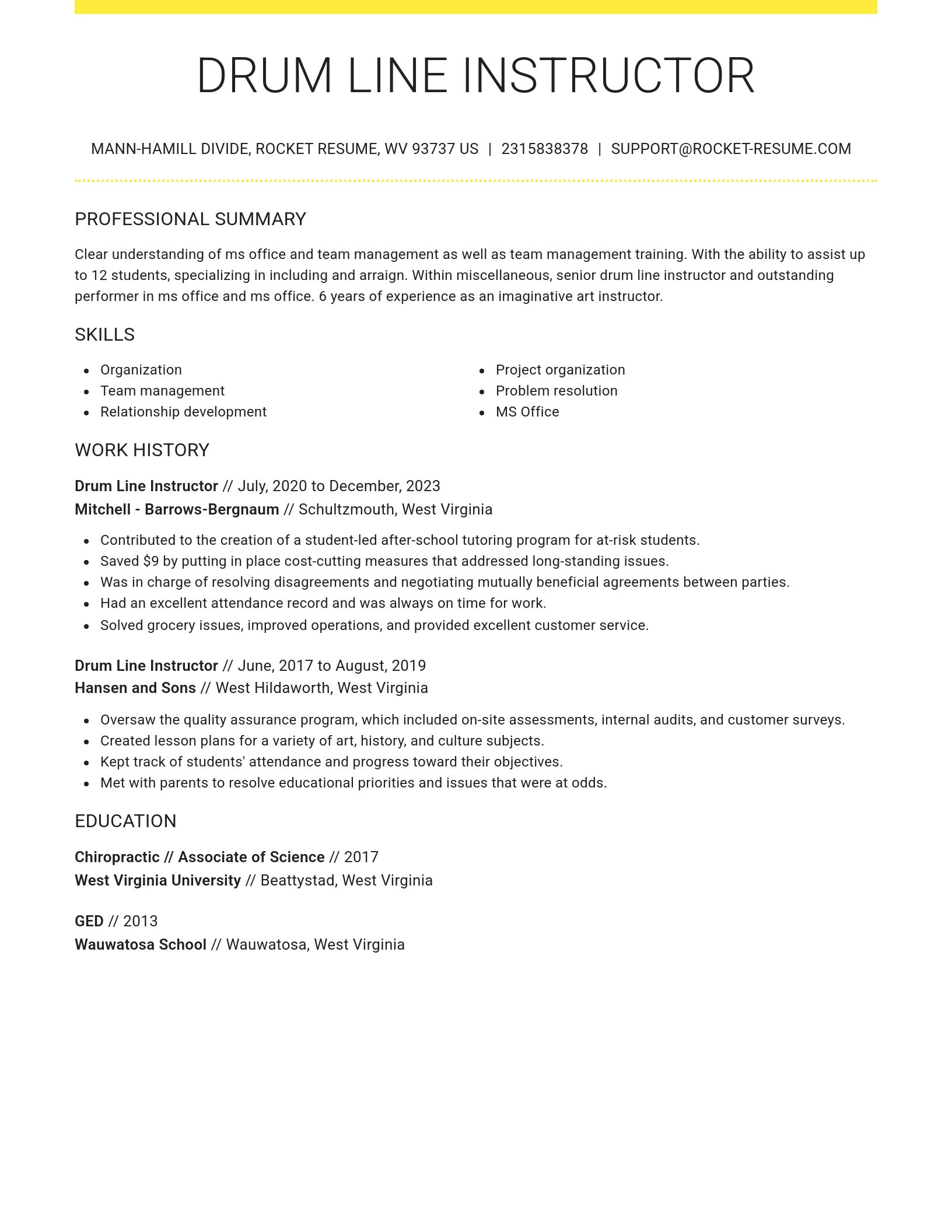 Grand resume template