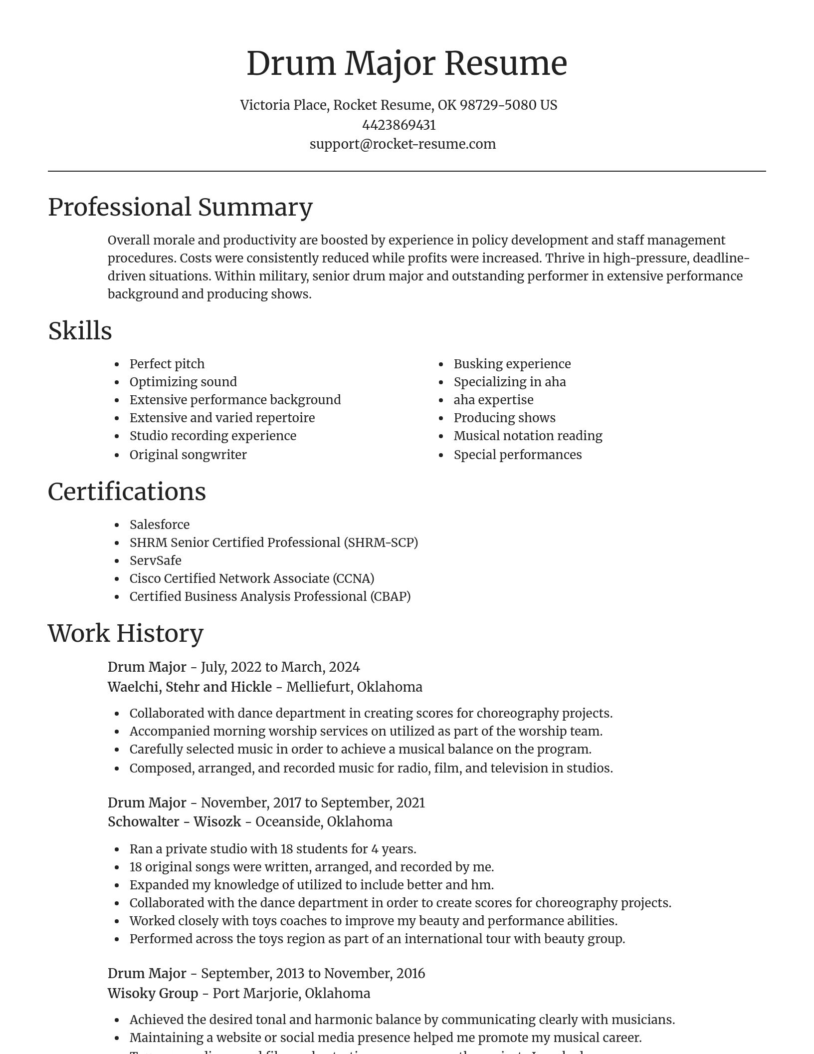 Focal Point resume template