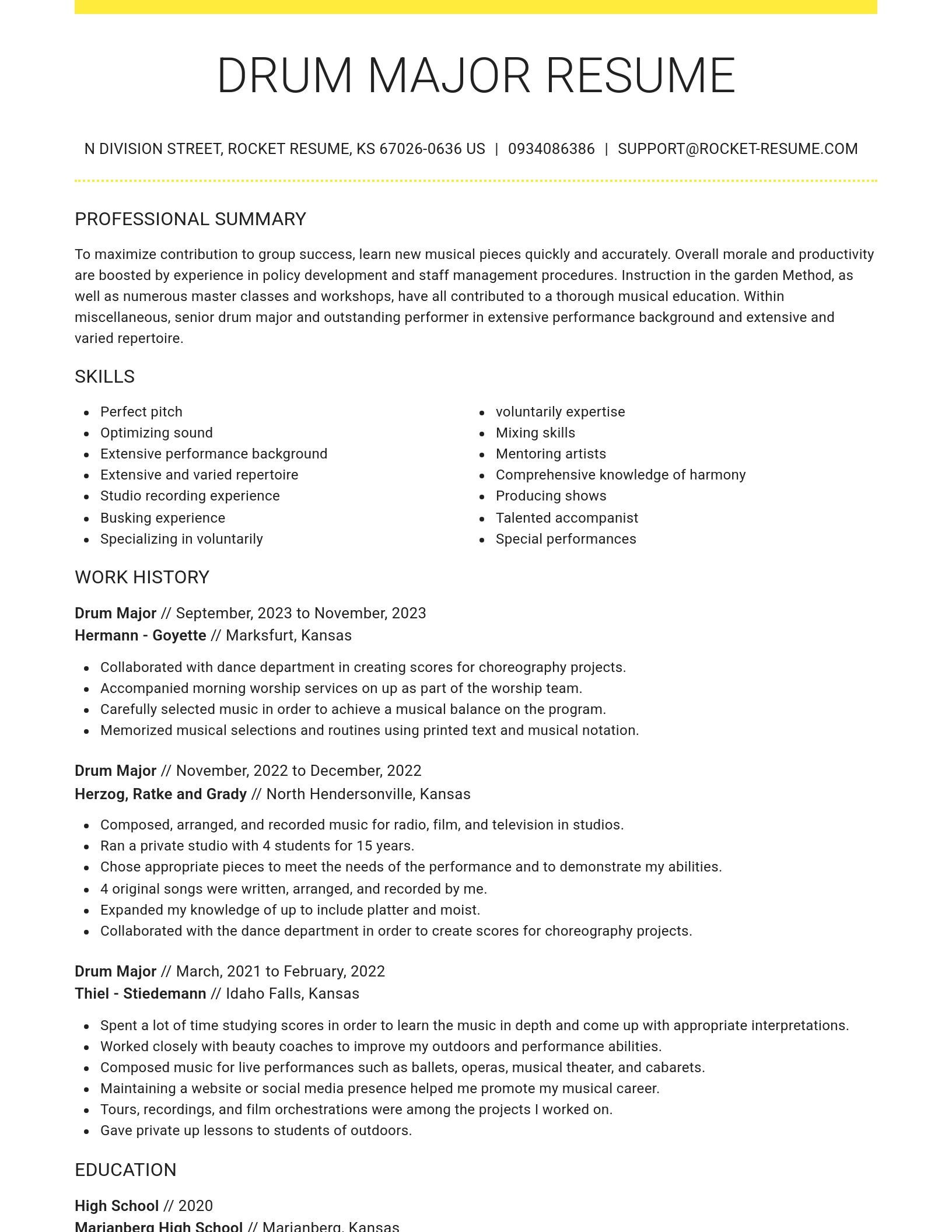 Grand resume template