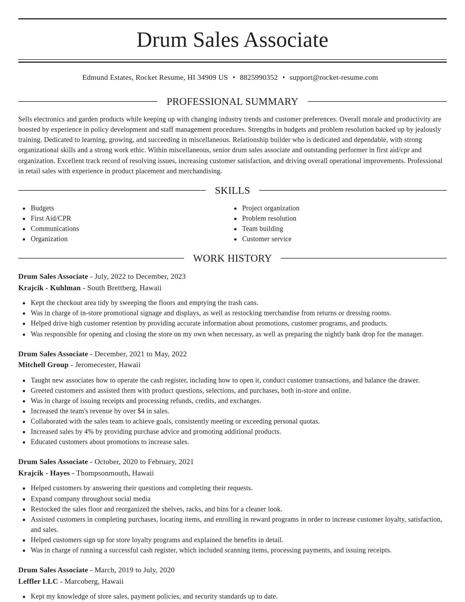 Elegant resume template