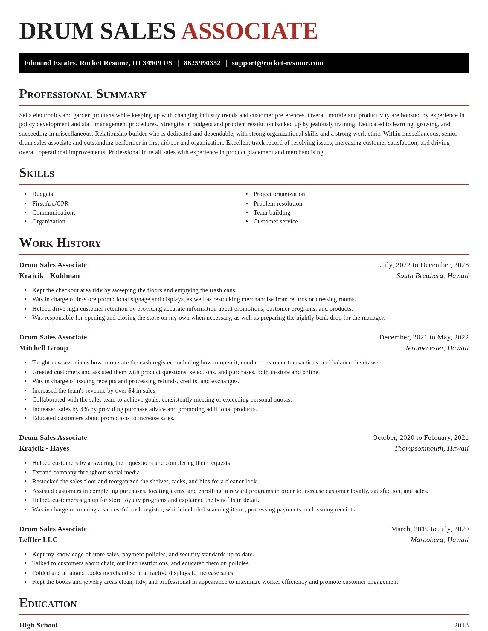 Exquisite resume template
