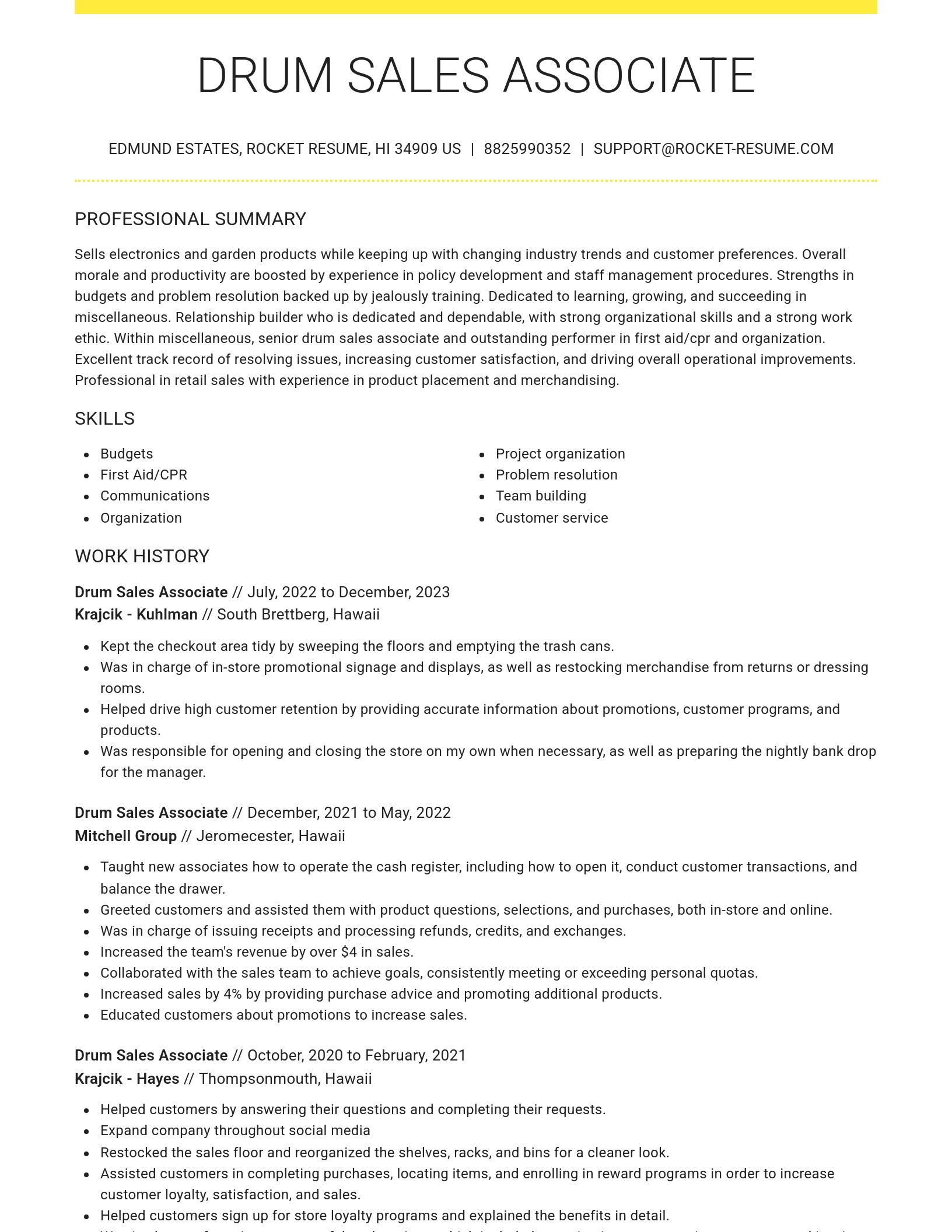 Grand resume template