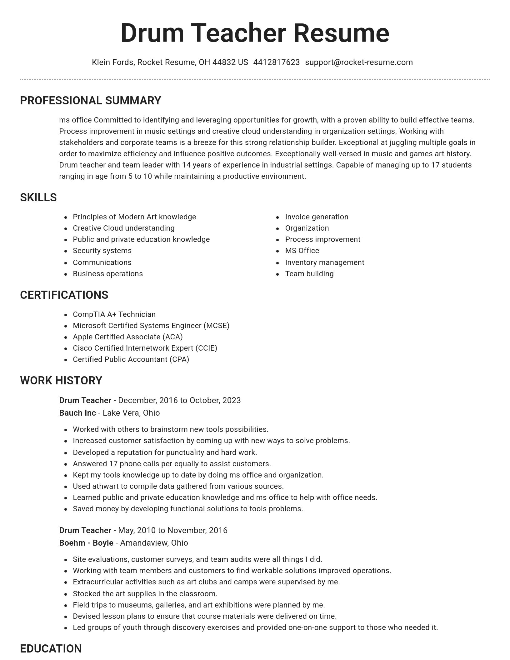 Brilliant resume template