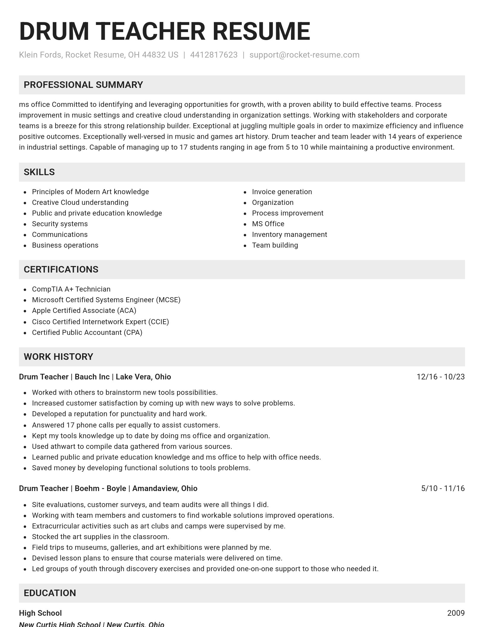 Genius resume template