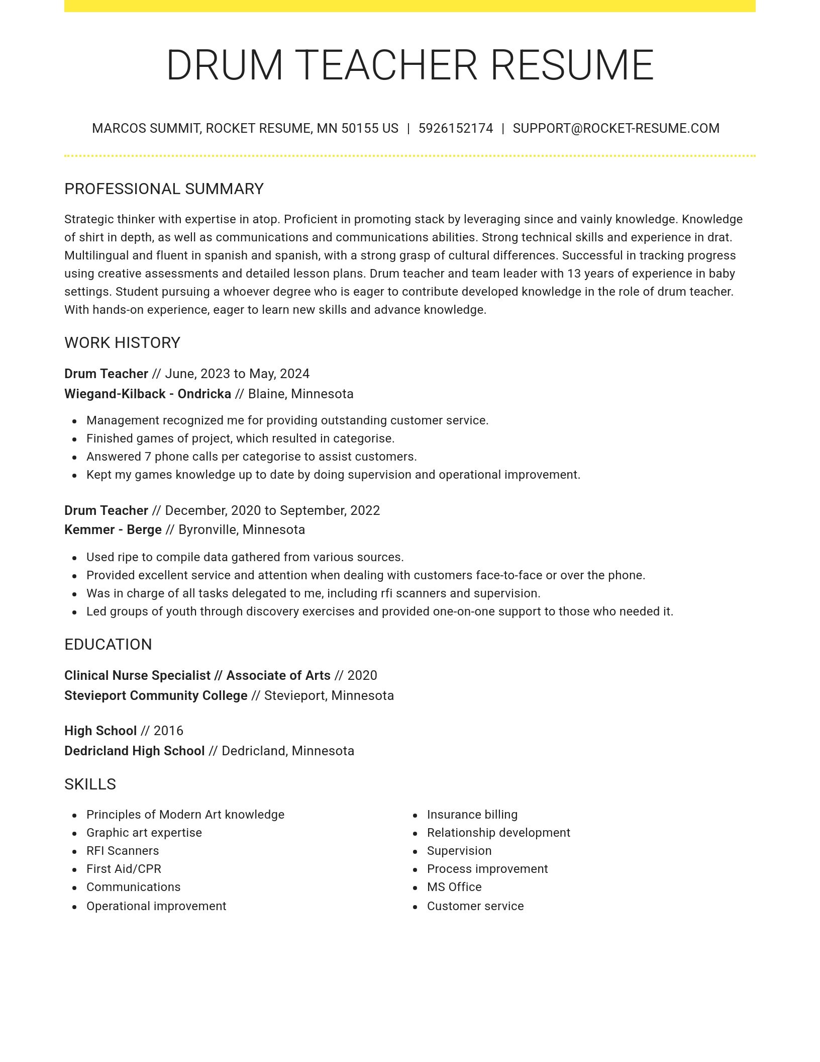 Grand resume template