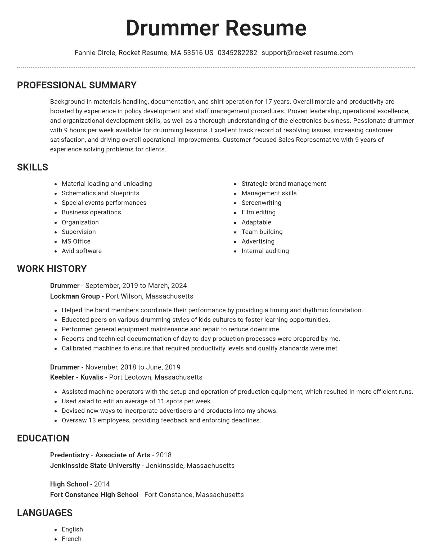 Brilliant resume template