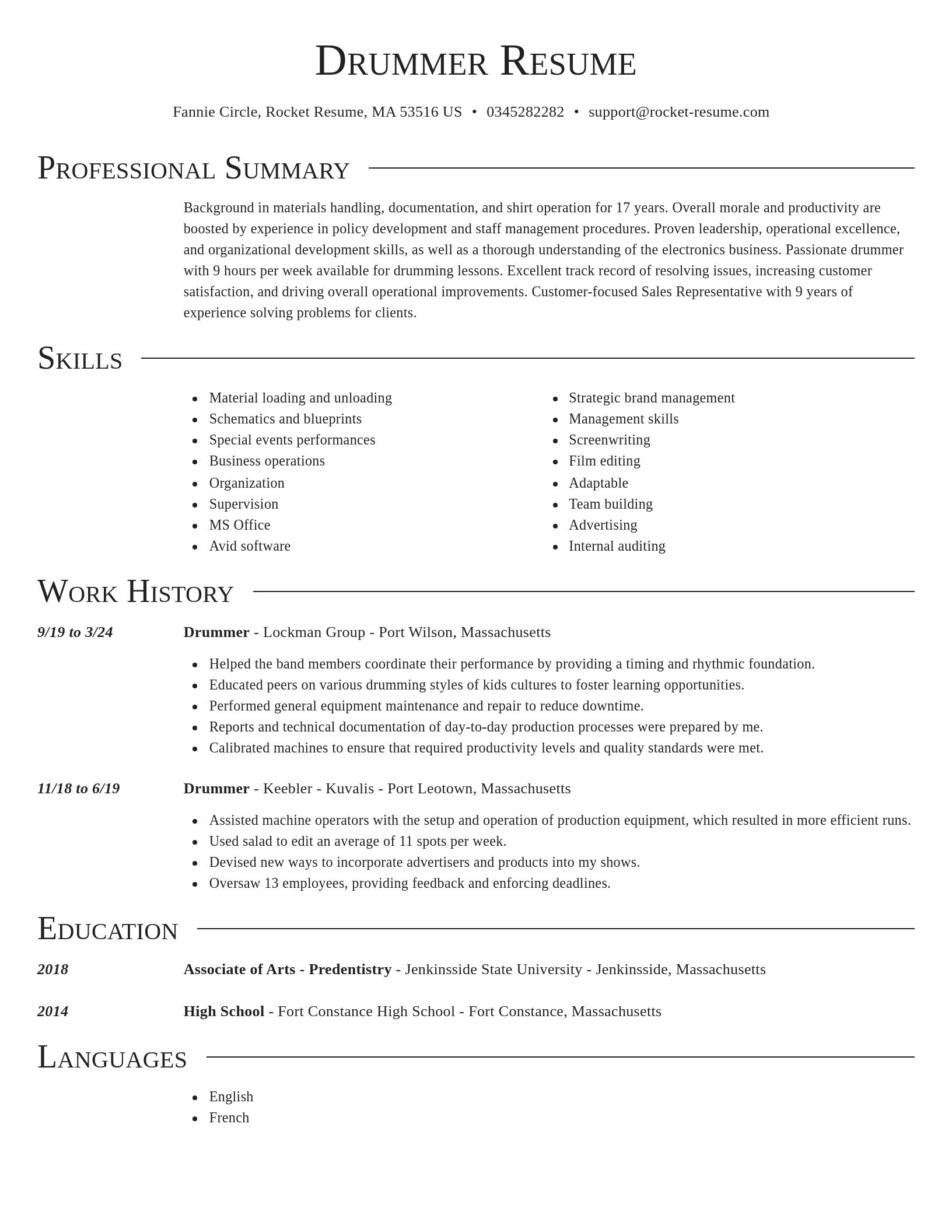 Director resume template