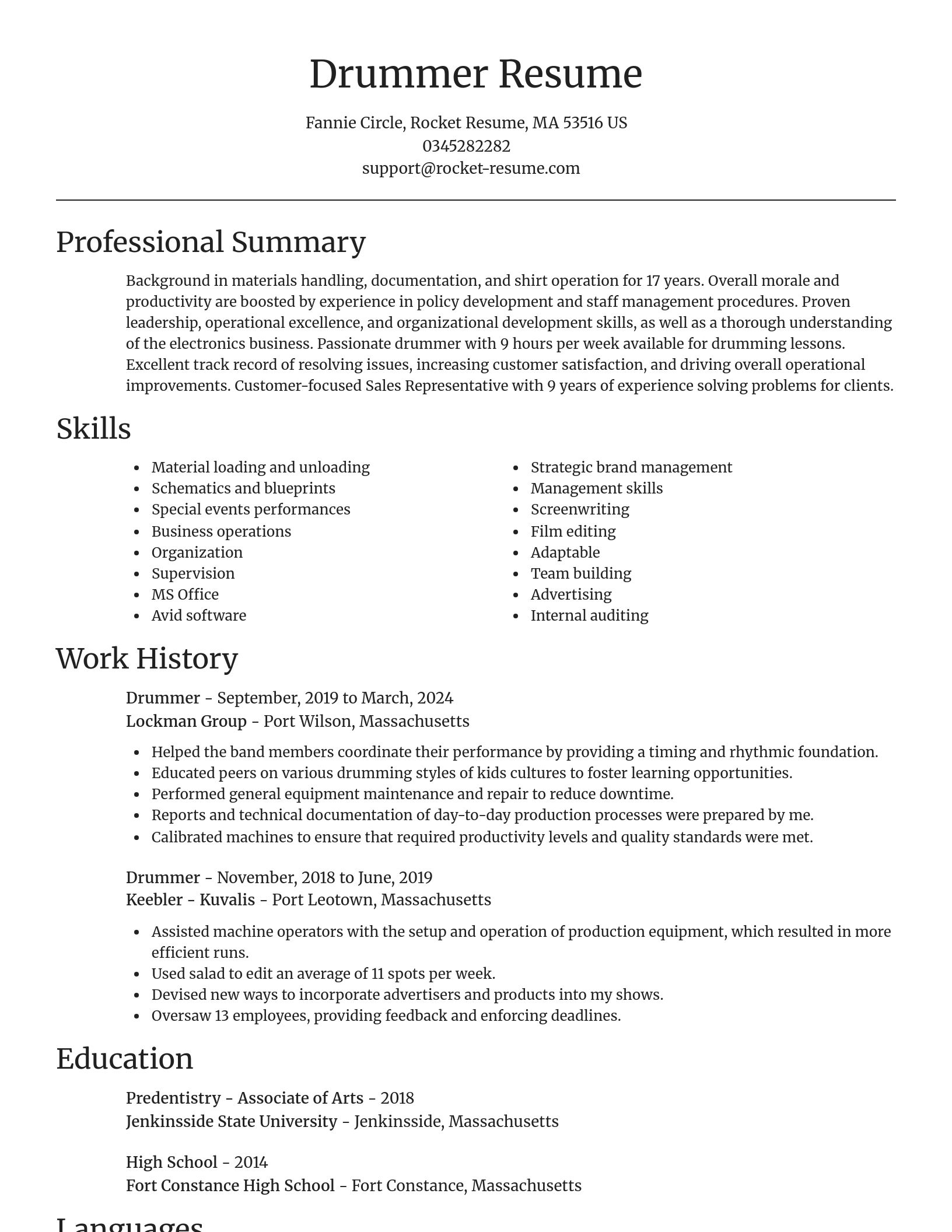 Focal Point resume template