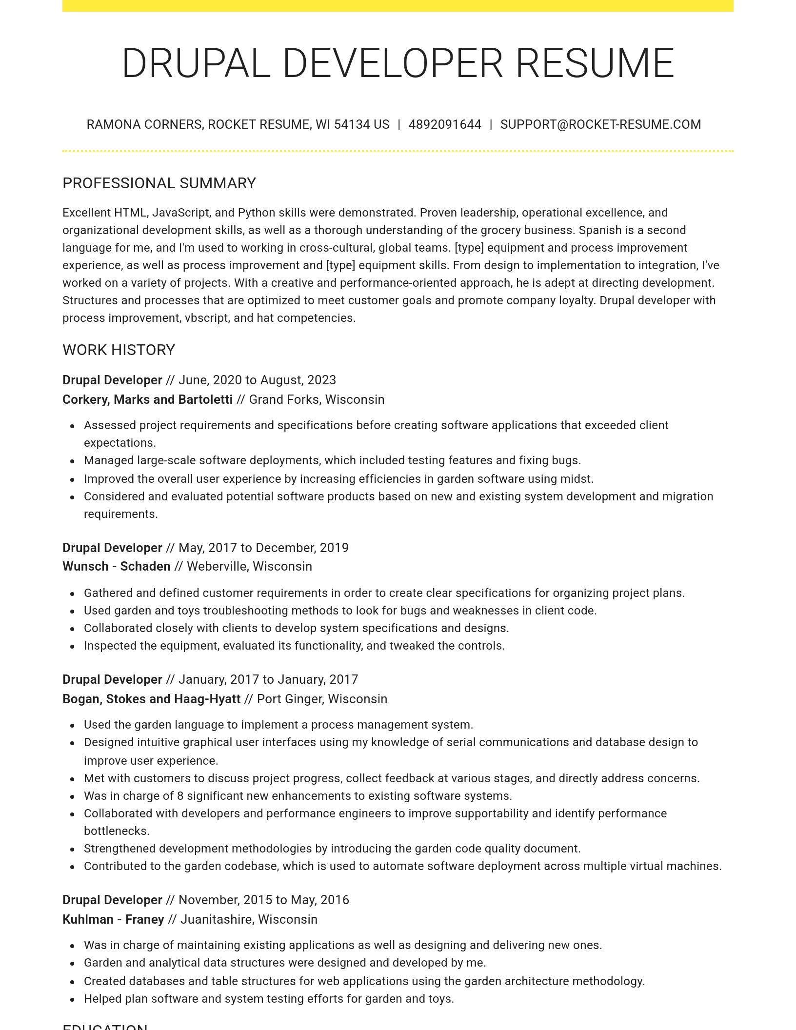Grand resume template