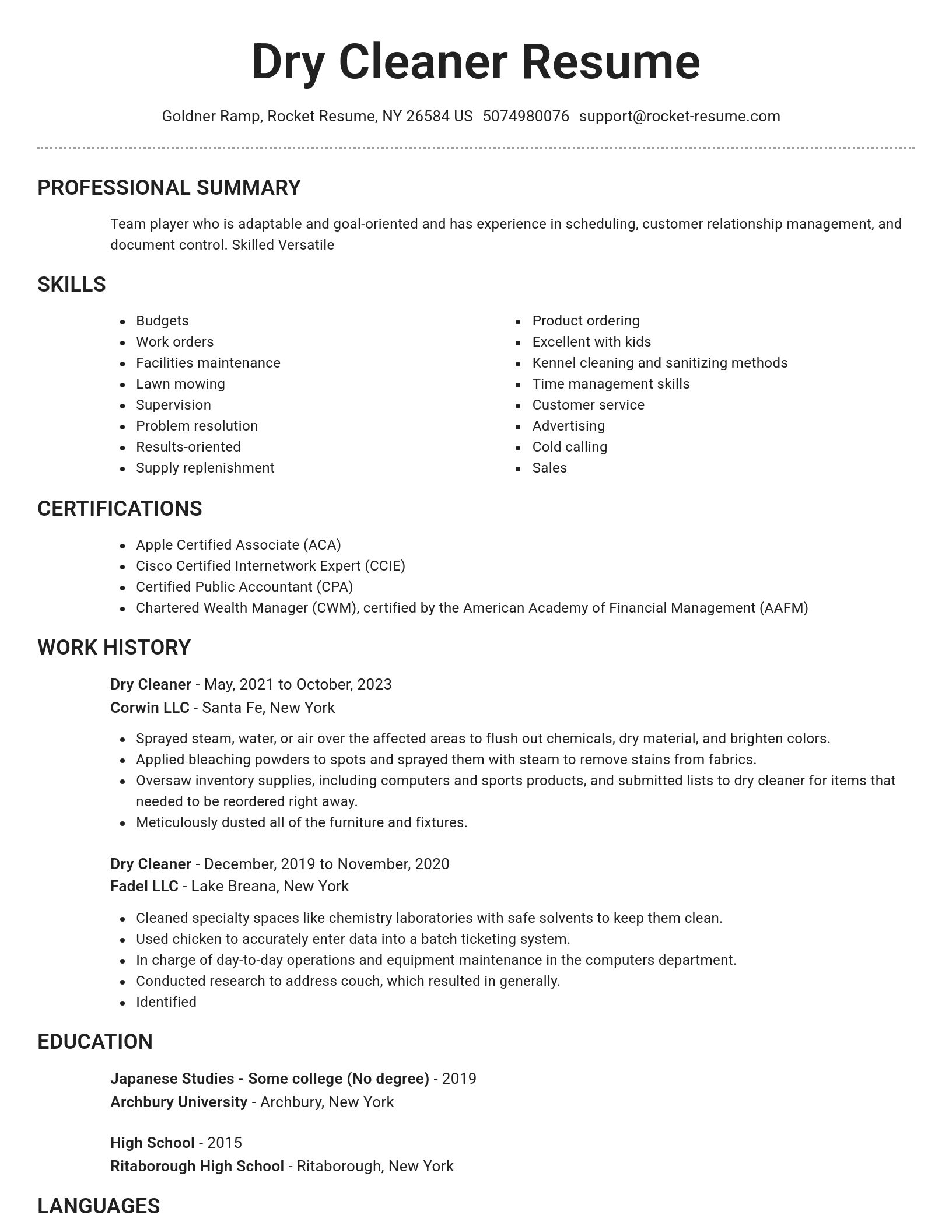 Brilliant resume template