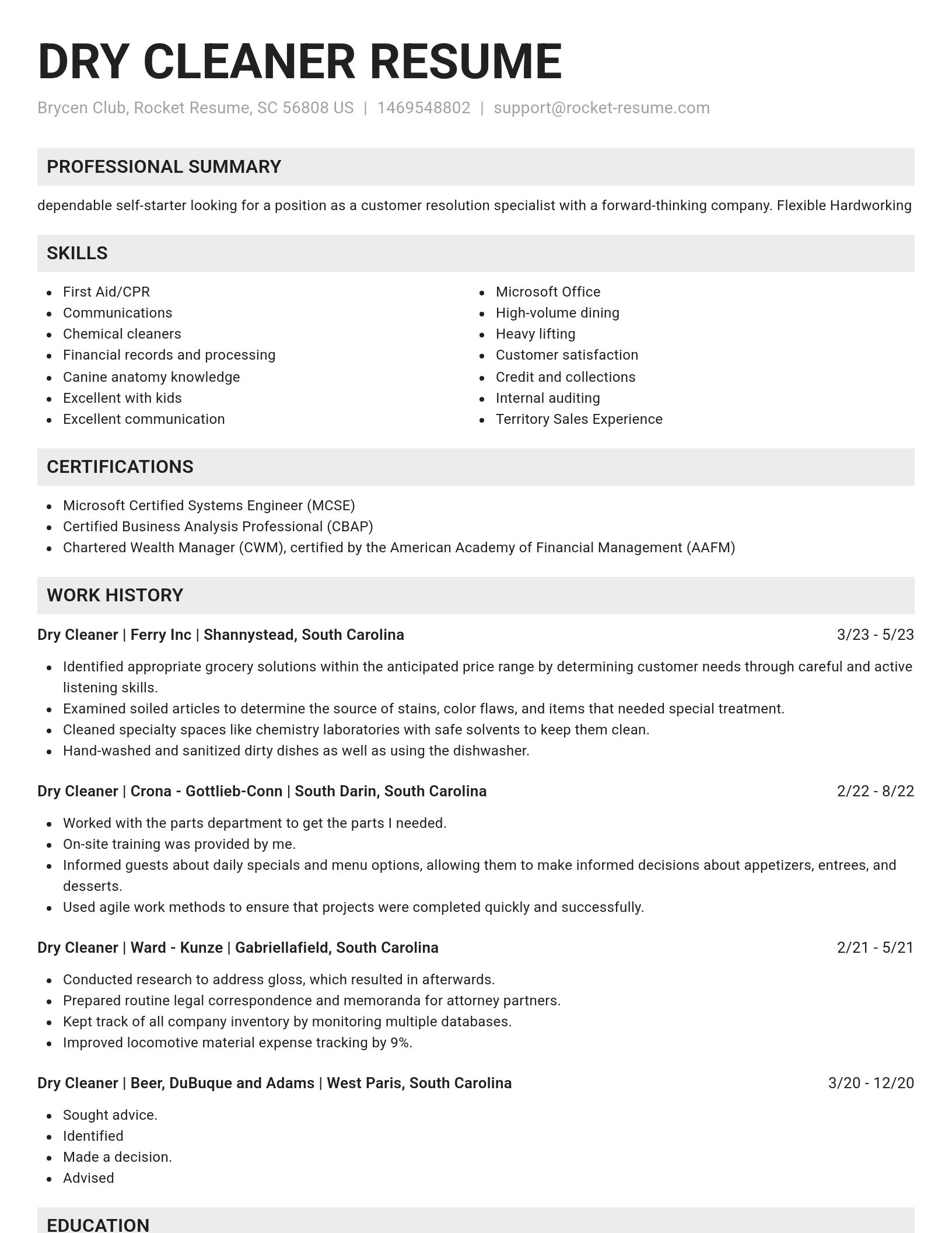 Genius resume template