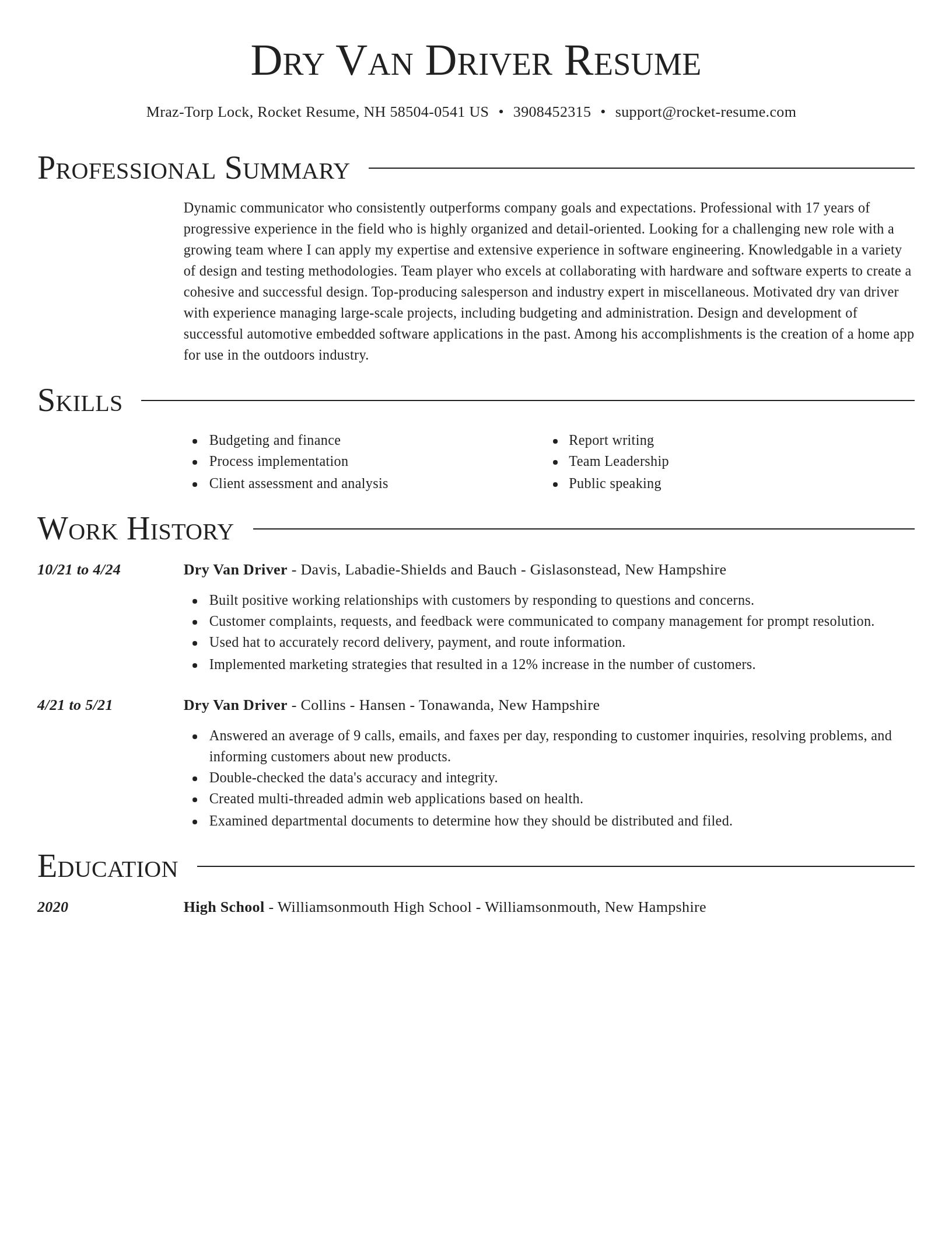 Director resume template