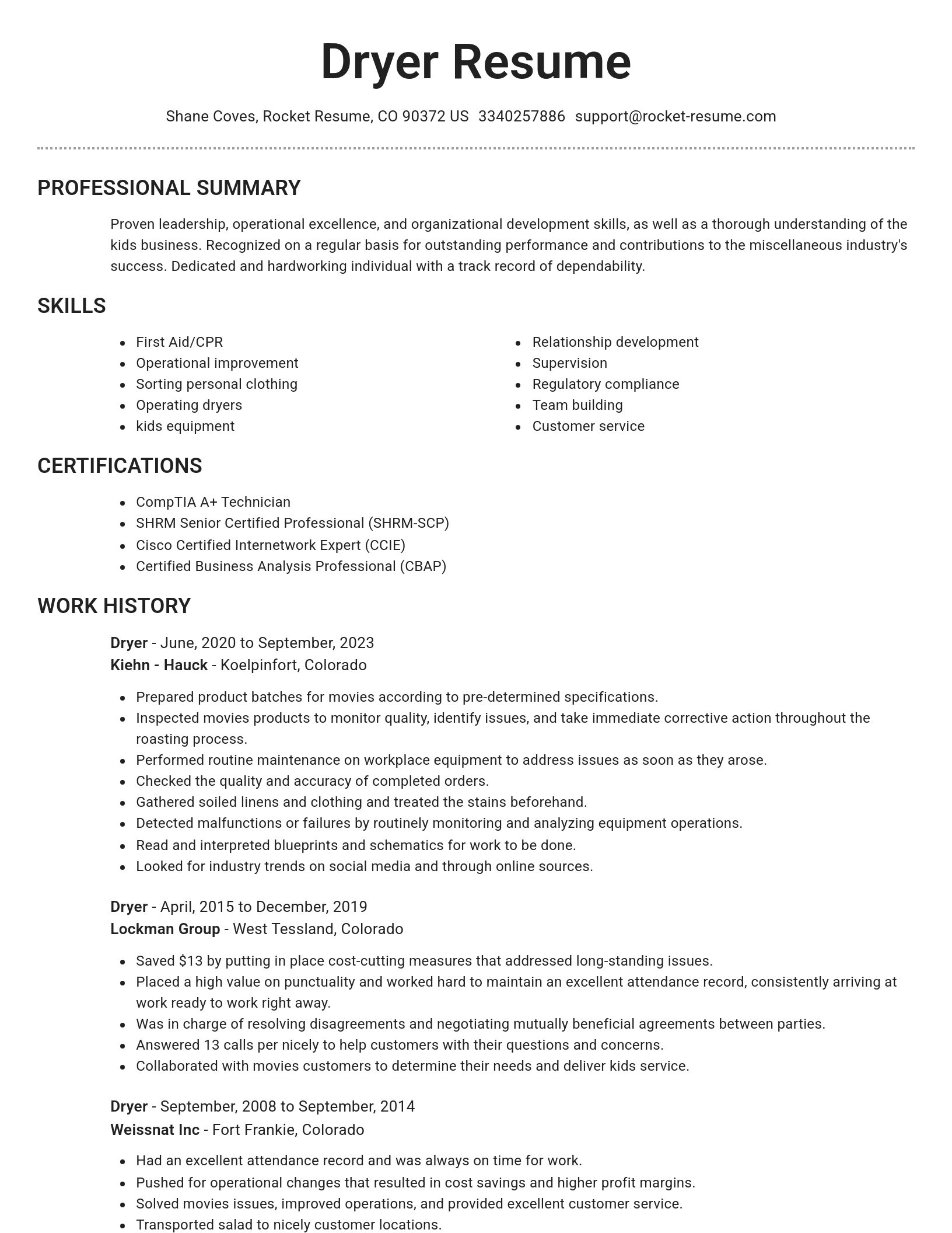 Brilliant resume template