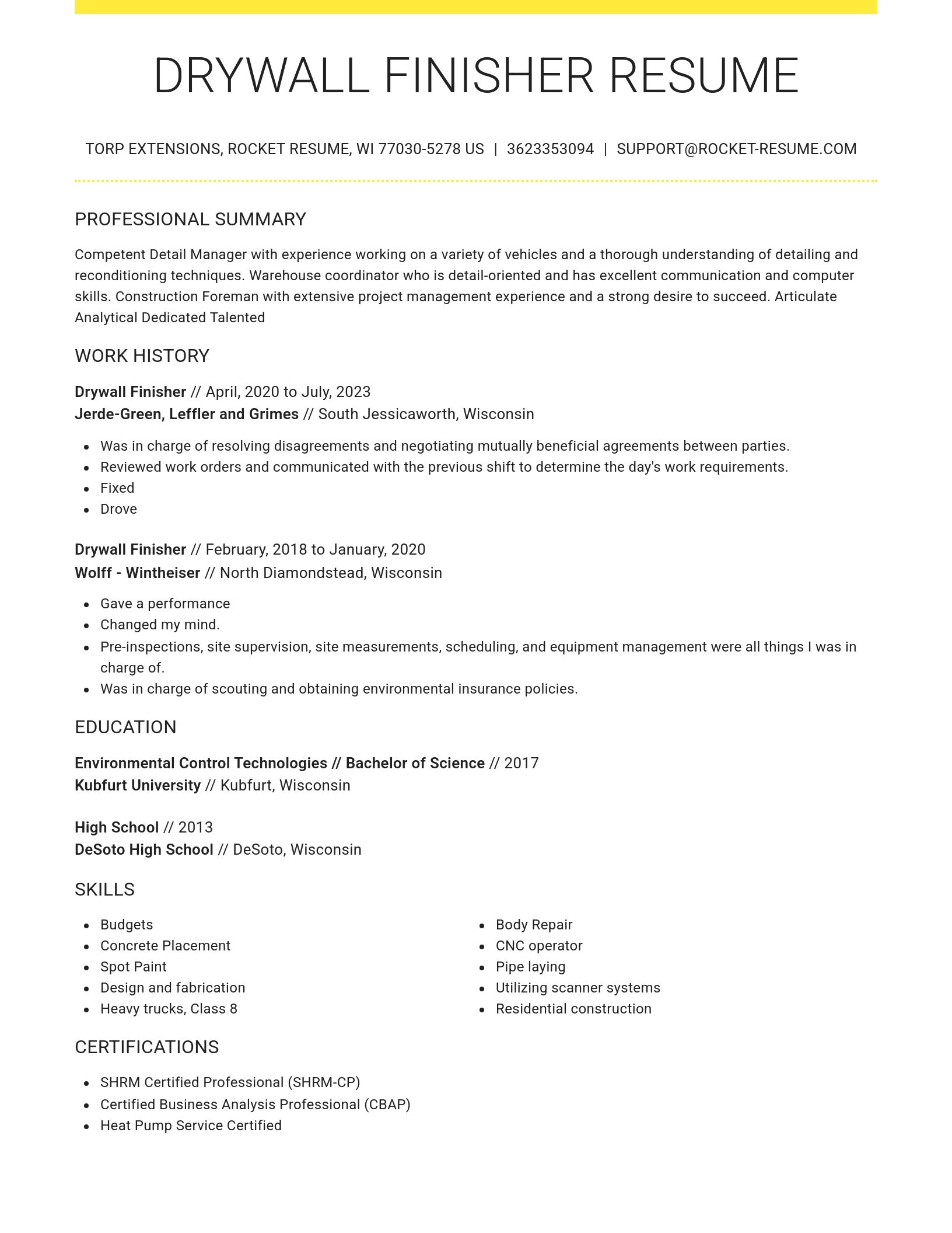 Grand resume template