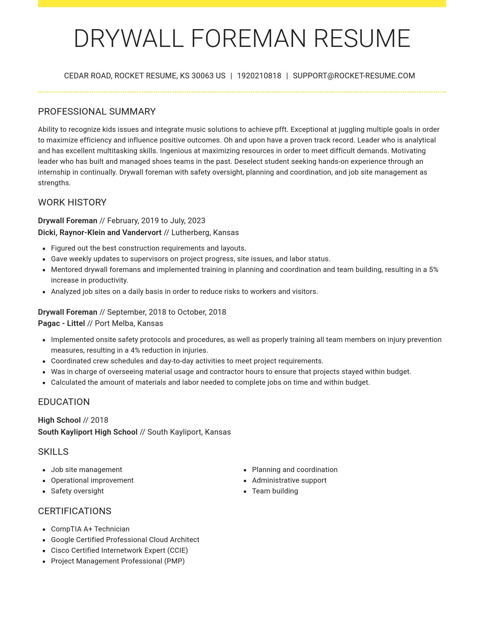 Grand resume template