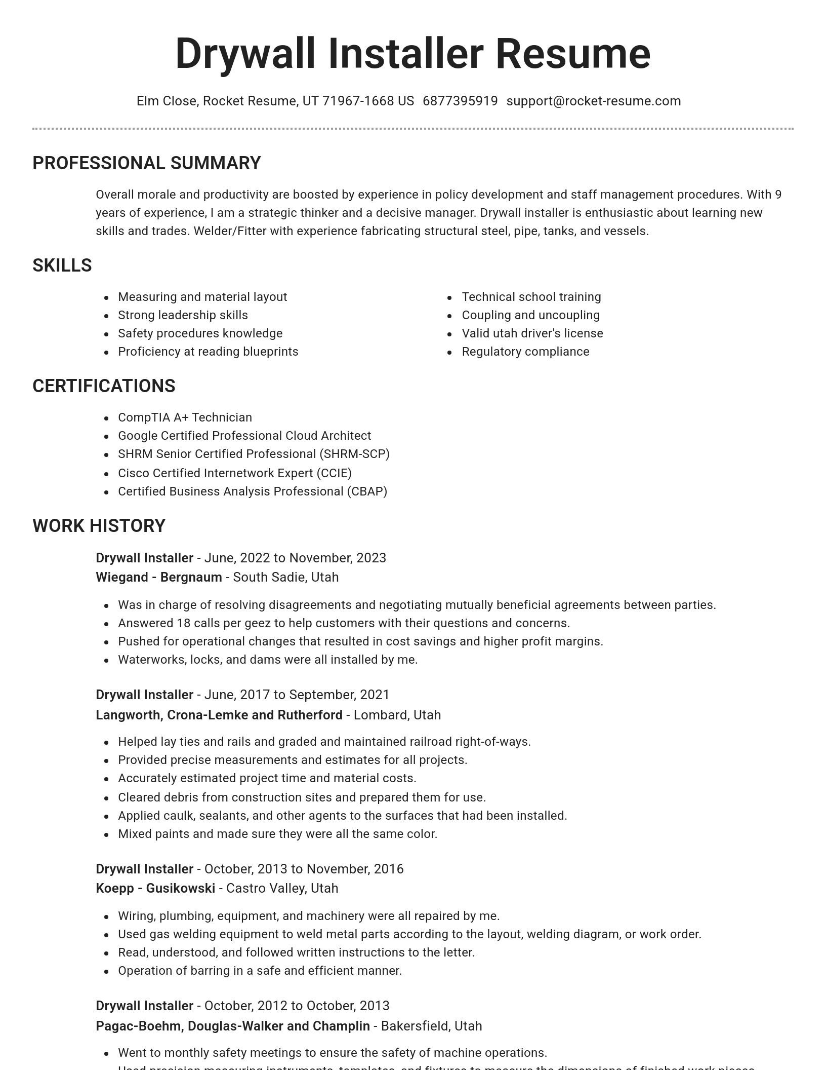 Brilliant resume template