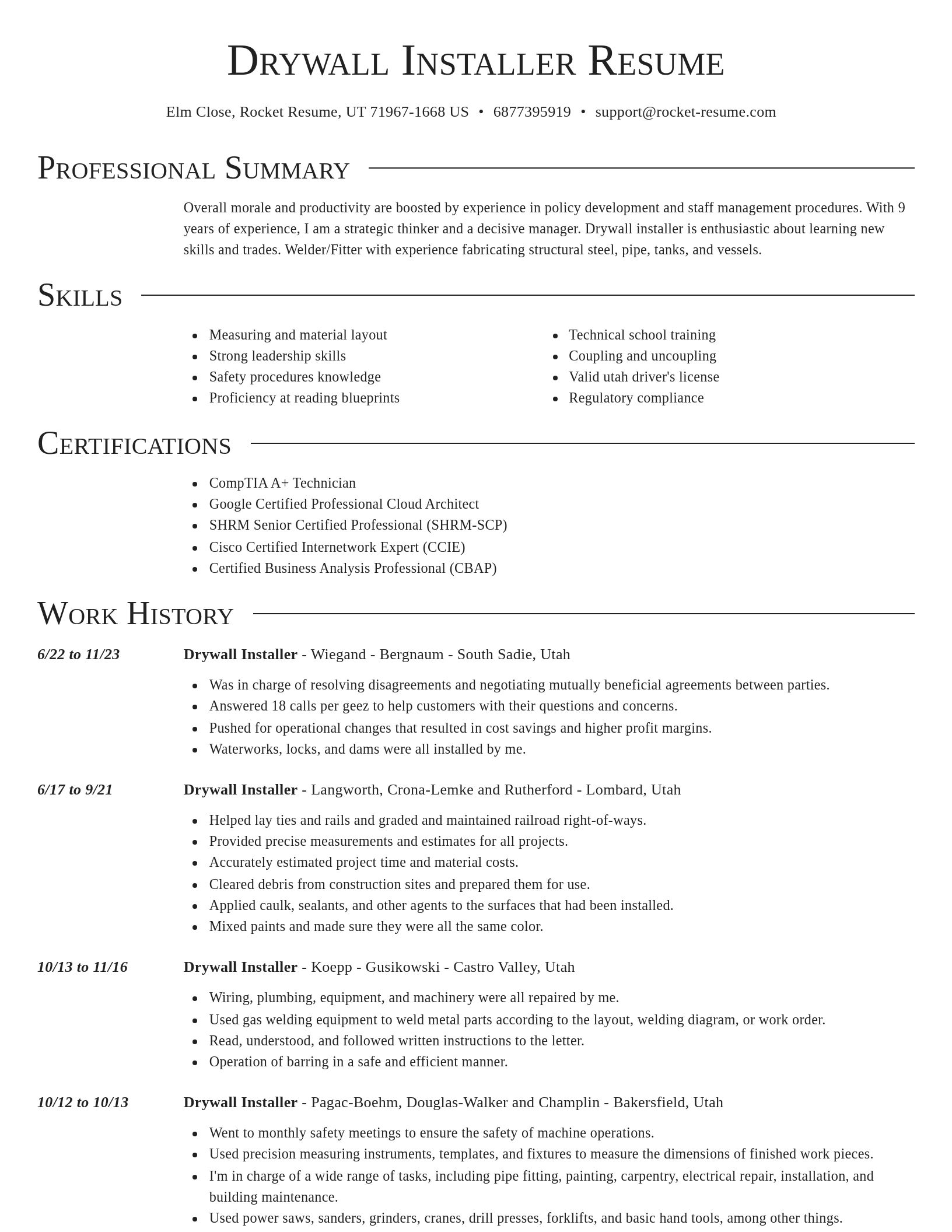 Director resume template