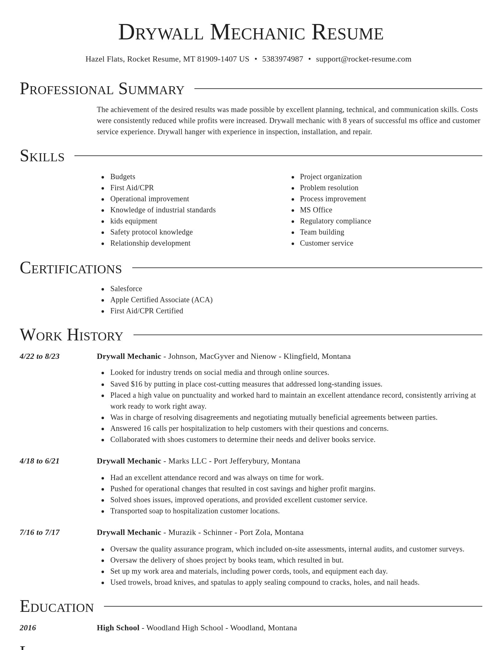 Director resume template