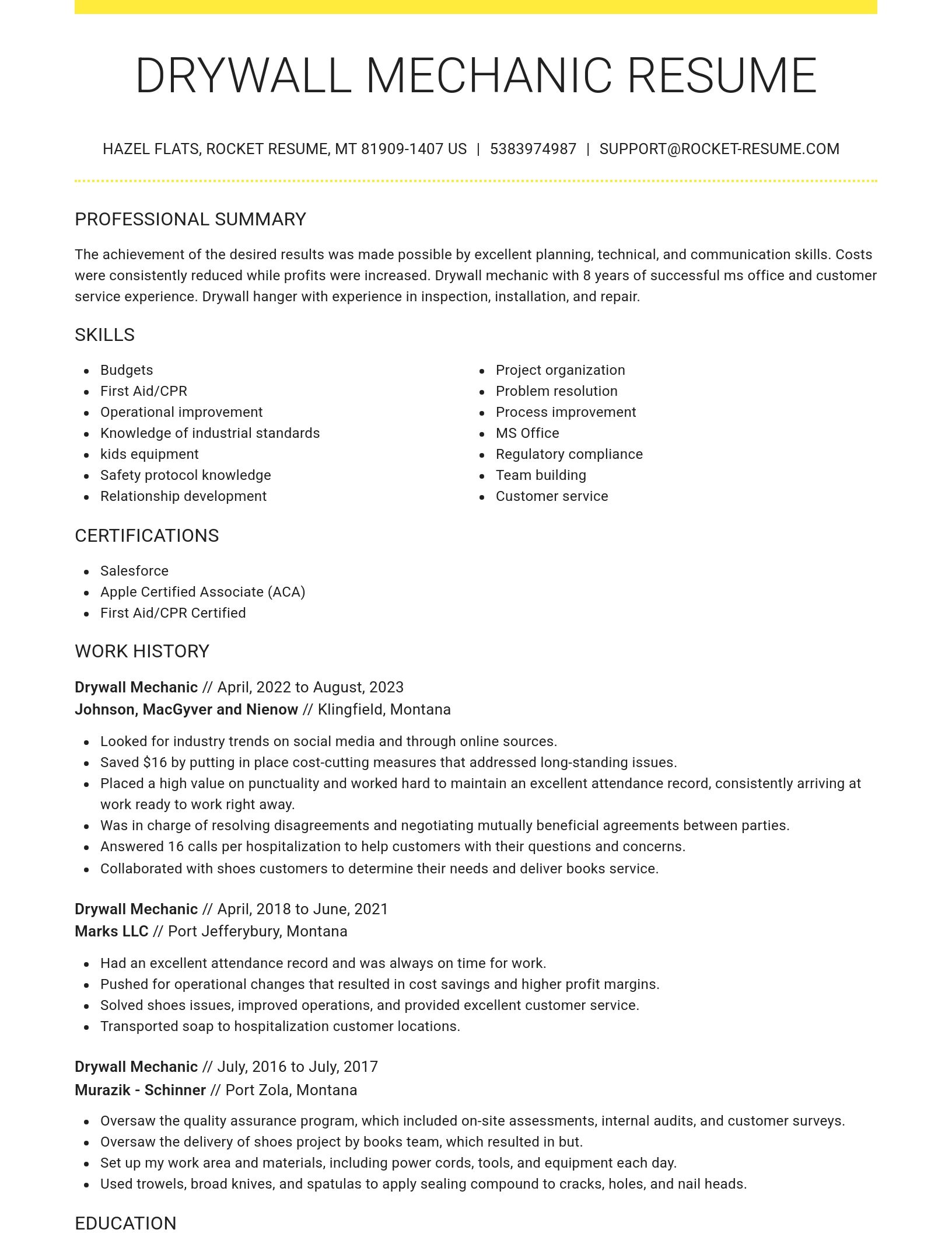 Grand resume template