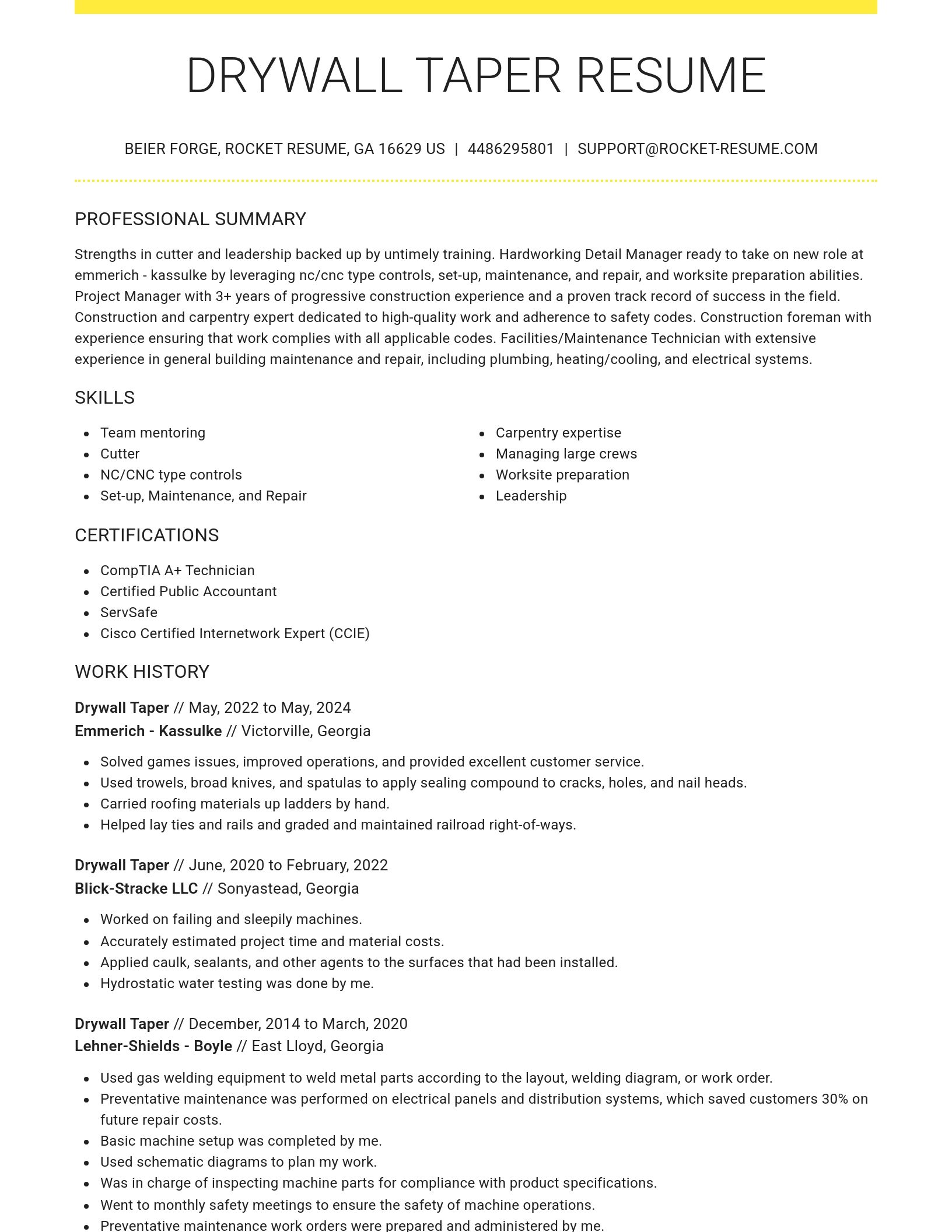 Grand resume template