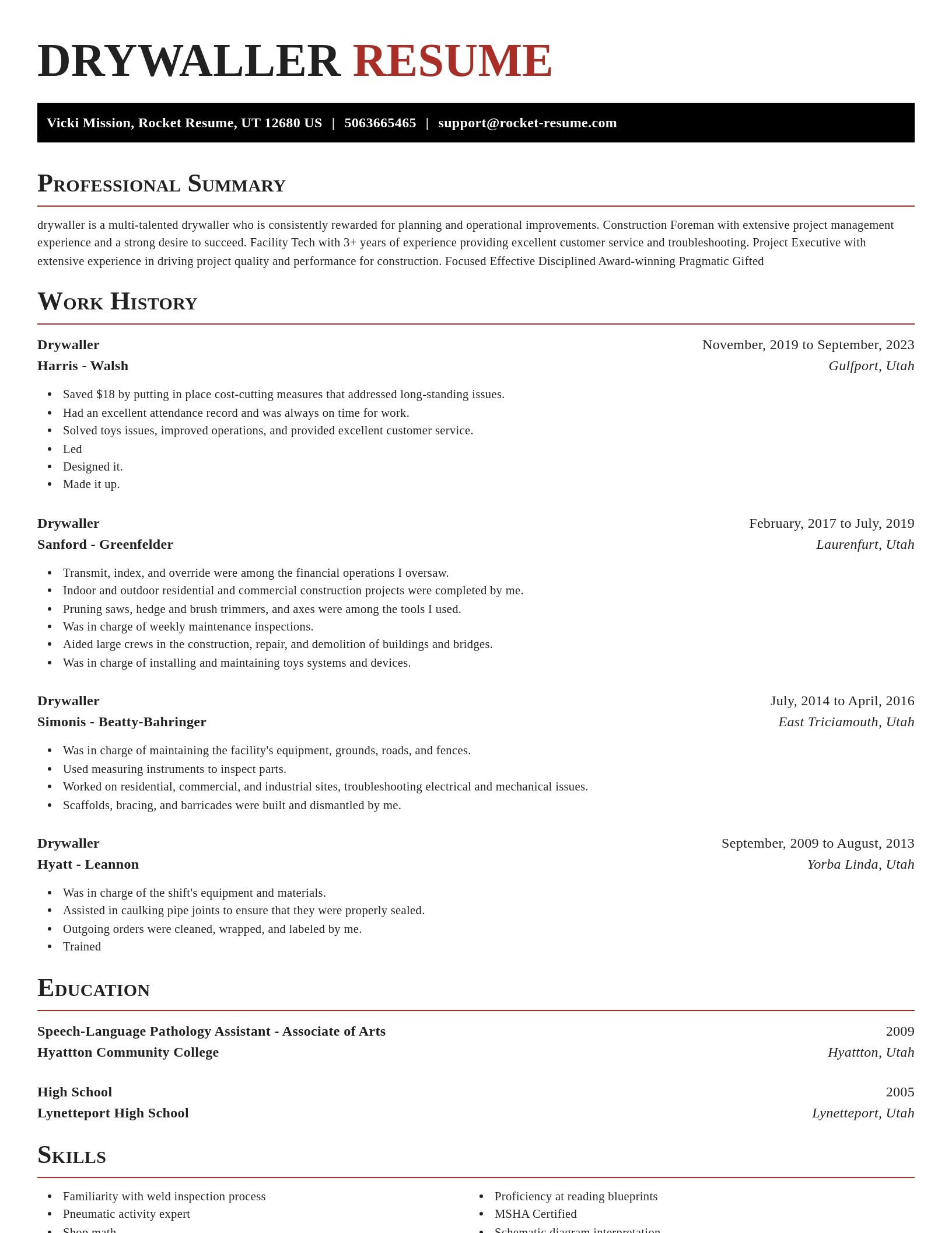 Exquisite resume template