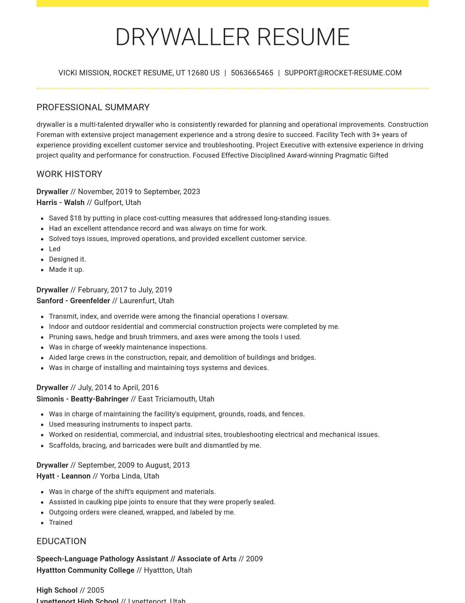 Grand resume template