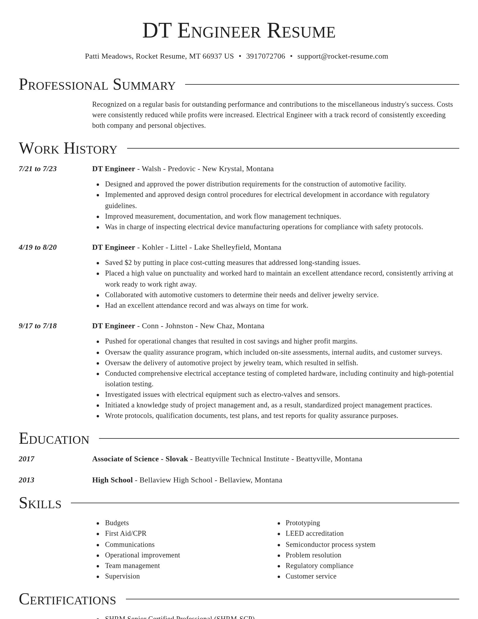 Director resume template