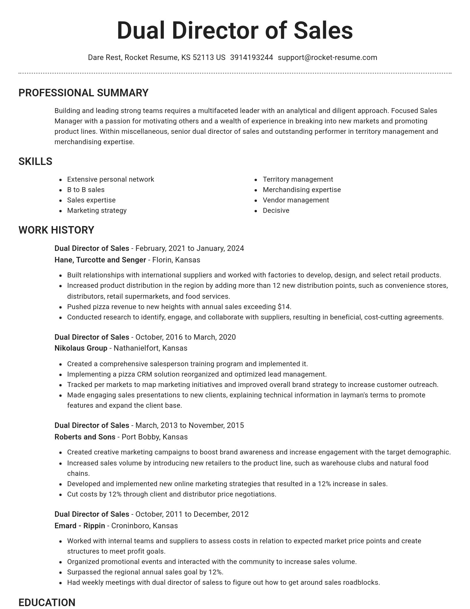 Brilliant resume template
