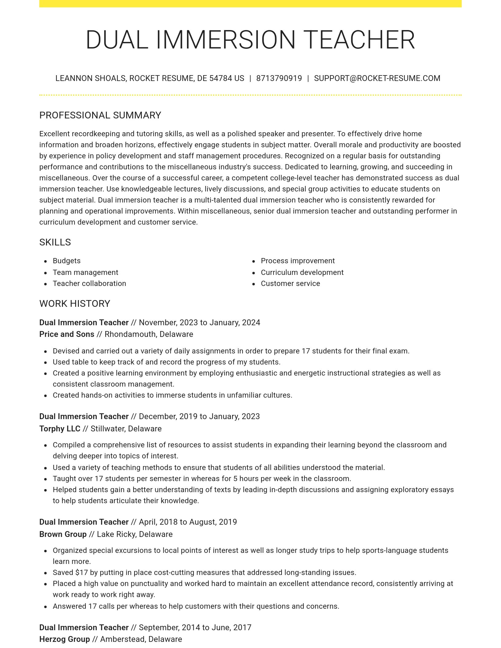 Grand resume template